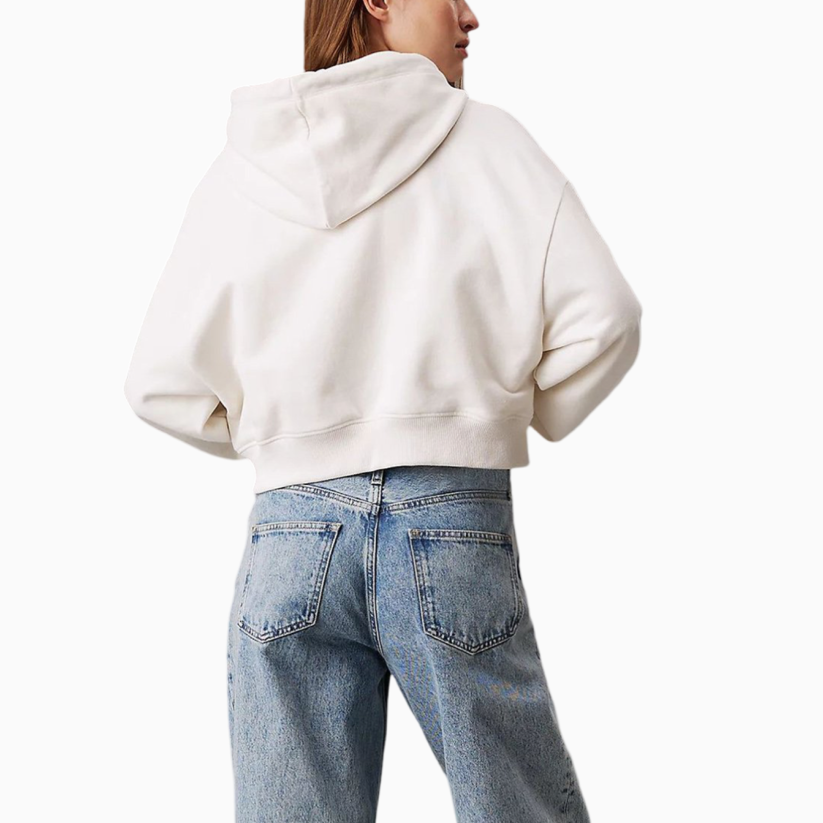 Дамско бяло худи Calvin Klein Jeans J20J224170
