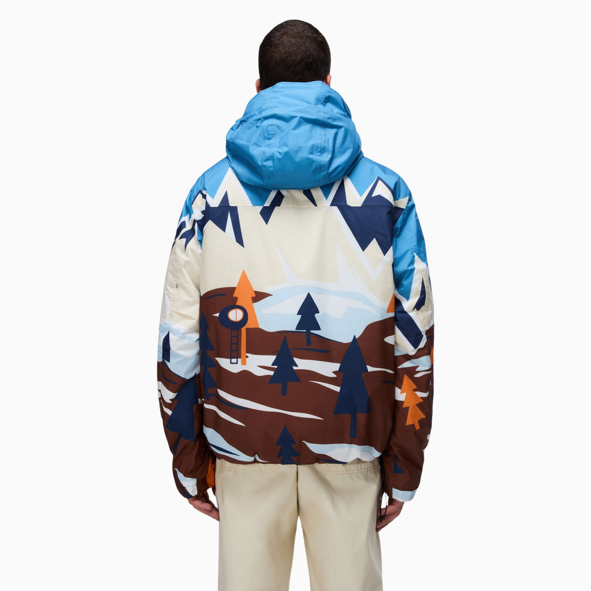Унисекс яке анорак Napapijri Rainforest Next  All Over Print Anorak Jacket NP0A8AHXFDX Back View