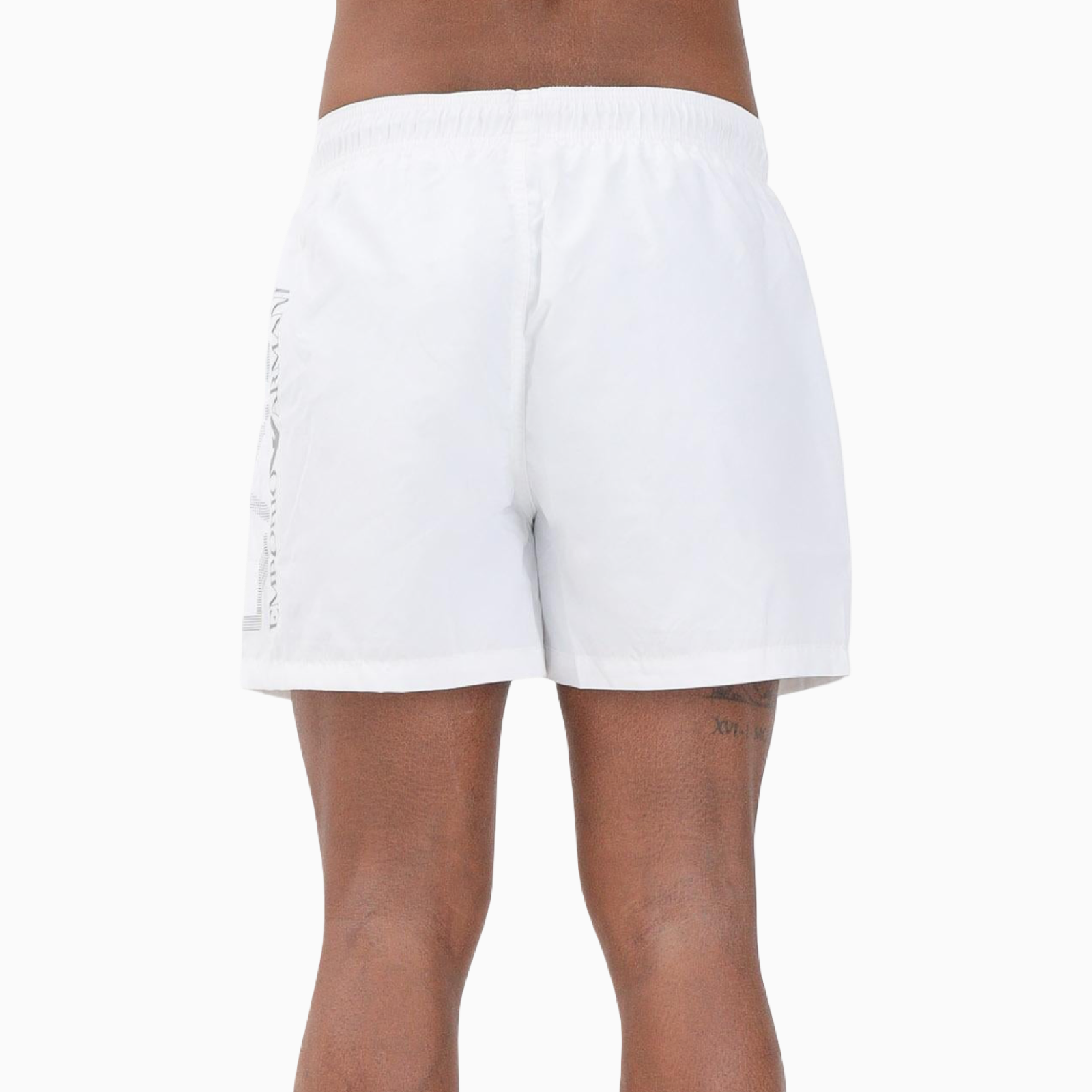 Мъжки бели бански EA7 Emporio Armani Men Swimwear 7M002001 AF14497 Back View