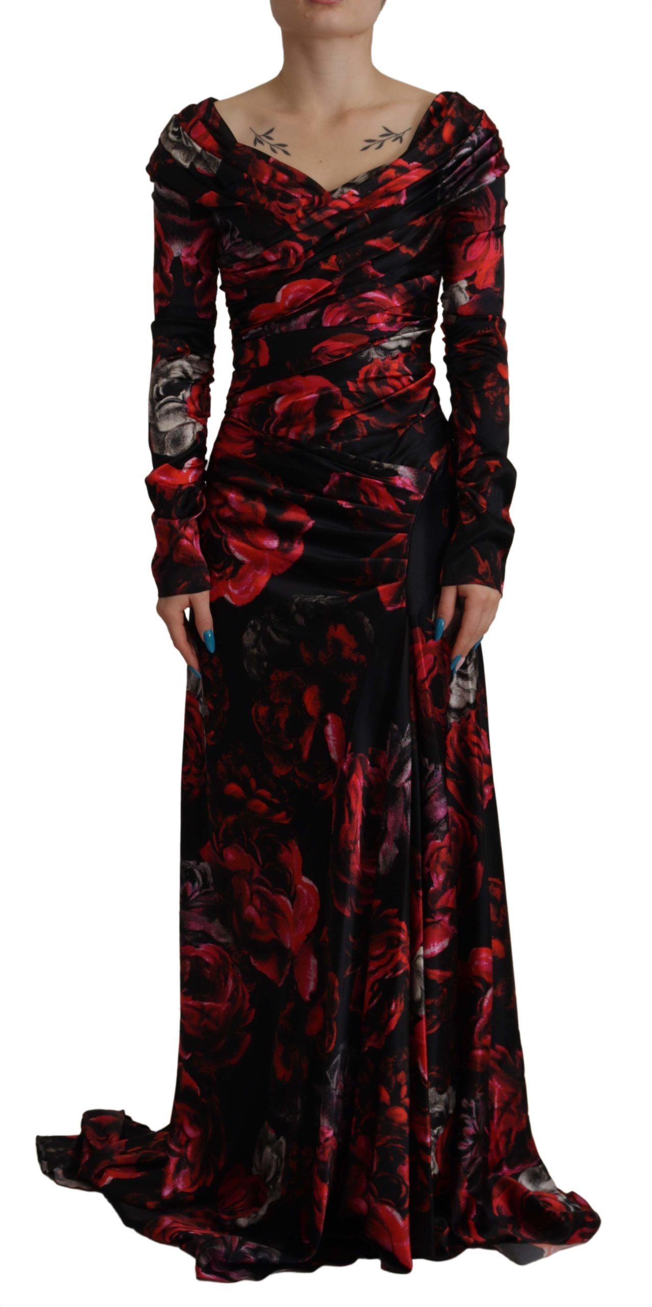 Dolce &amp; Gabbana Елегантна рокля-калъф с флорални мотиви