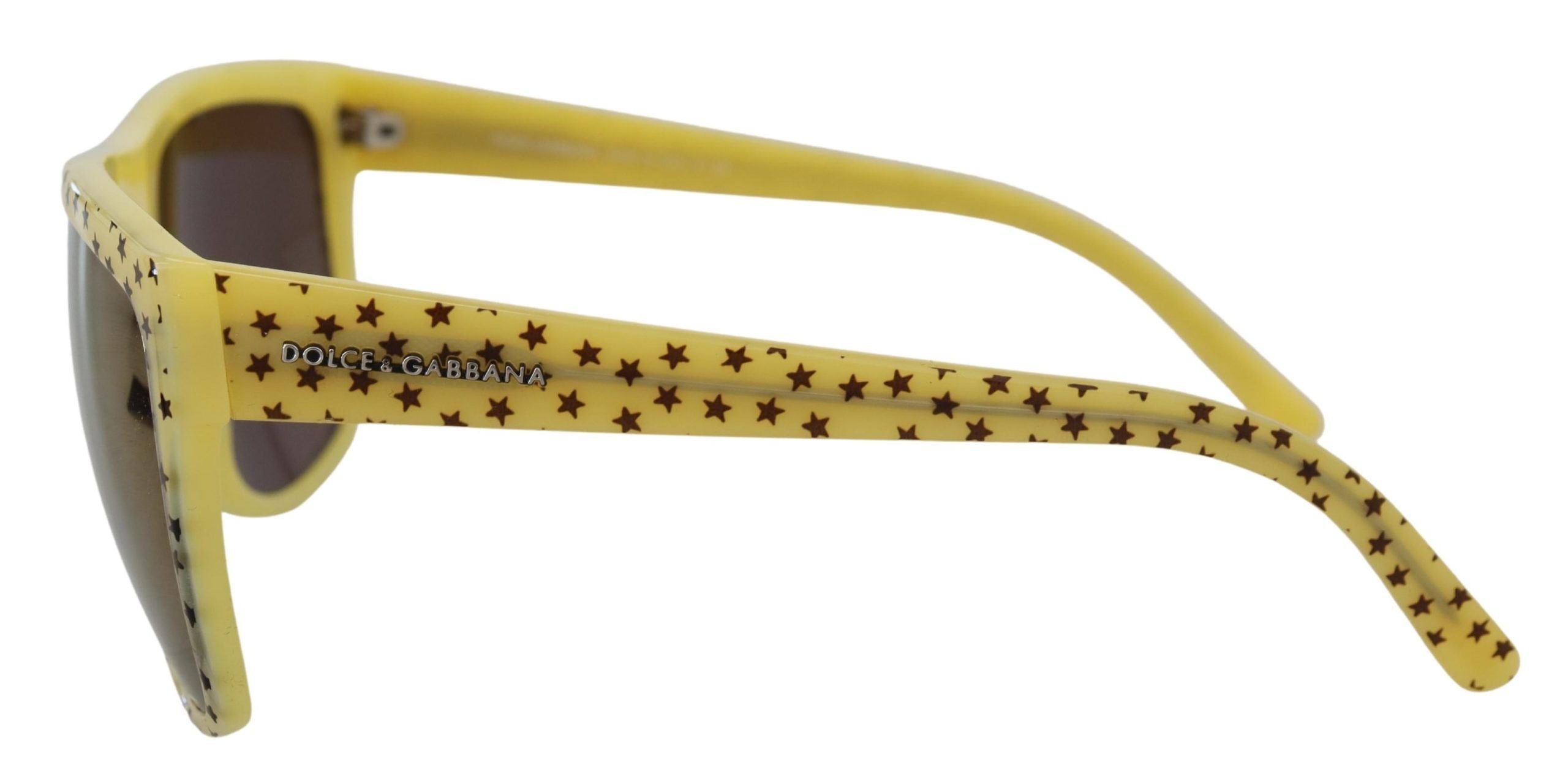 Dolce &amp; Gabbana Stellar Chic квадратни слънчеви очила в жълто