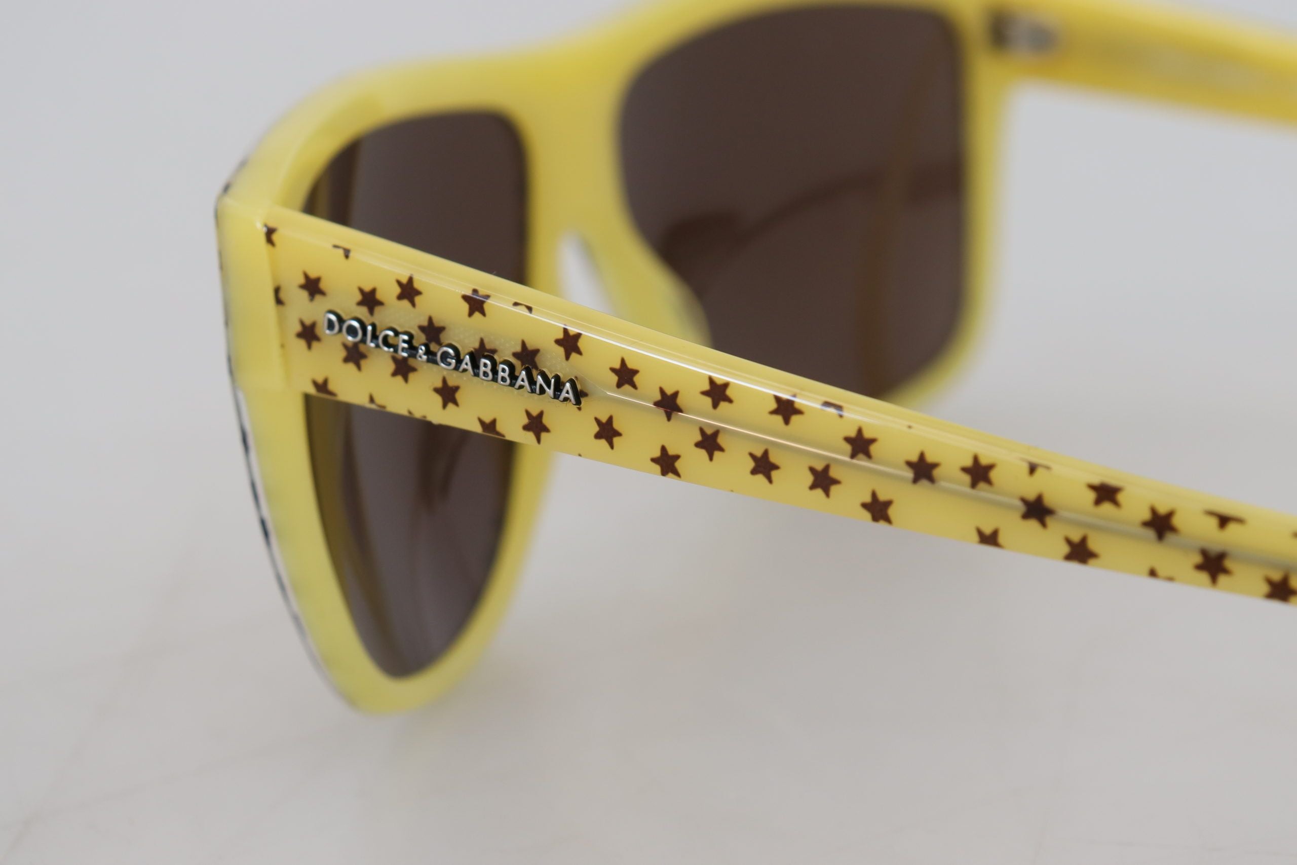 Dolce &amp; Gabbana Stellar Chic квадратни слънчеви очила в жълто