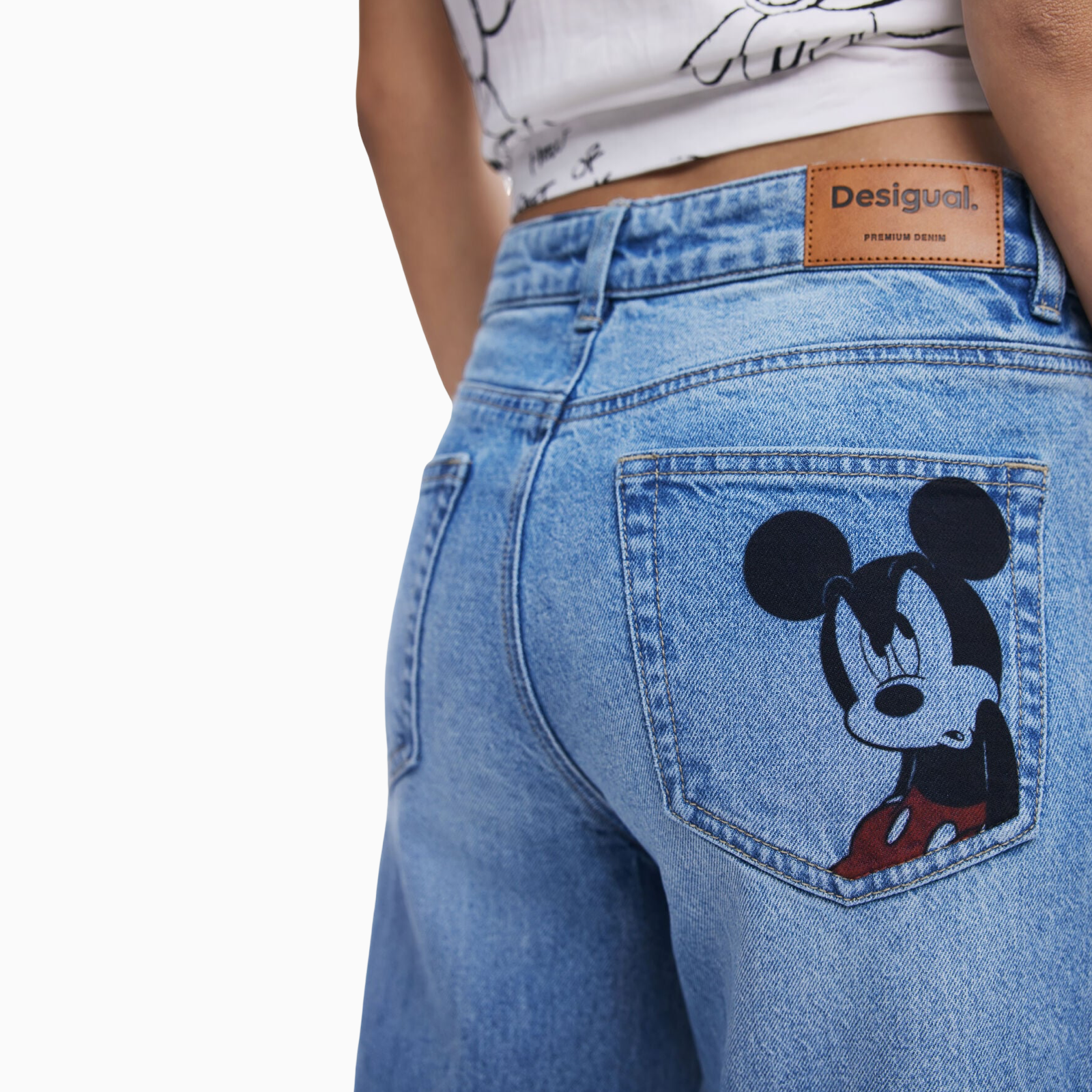 Дамски дънки Desigual Mickey Women Jeans 25WWDD17 5053 Back View