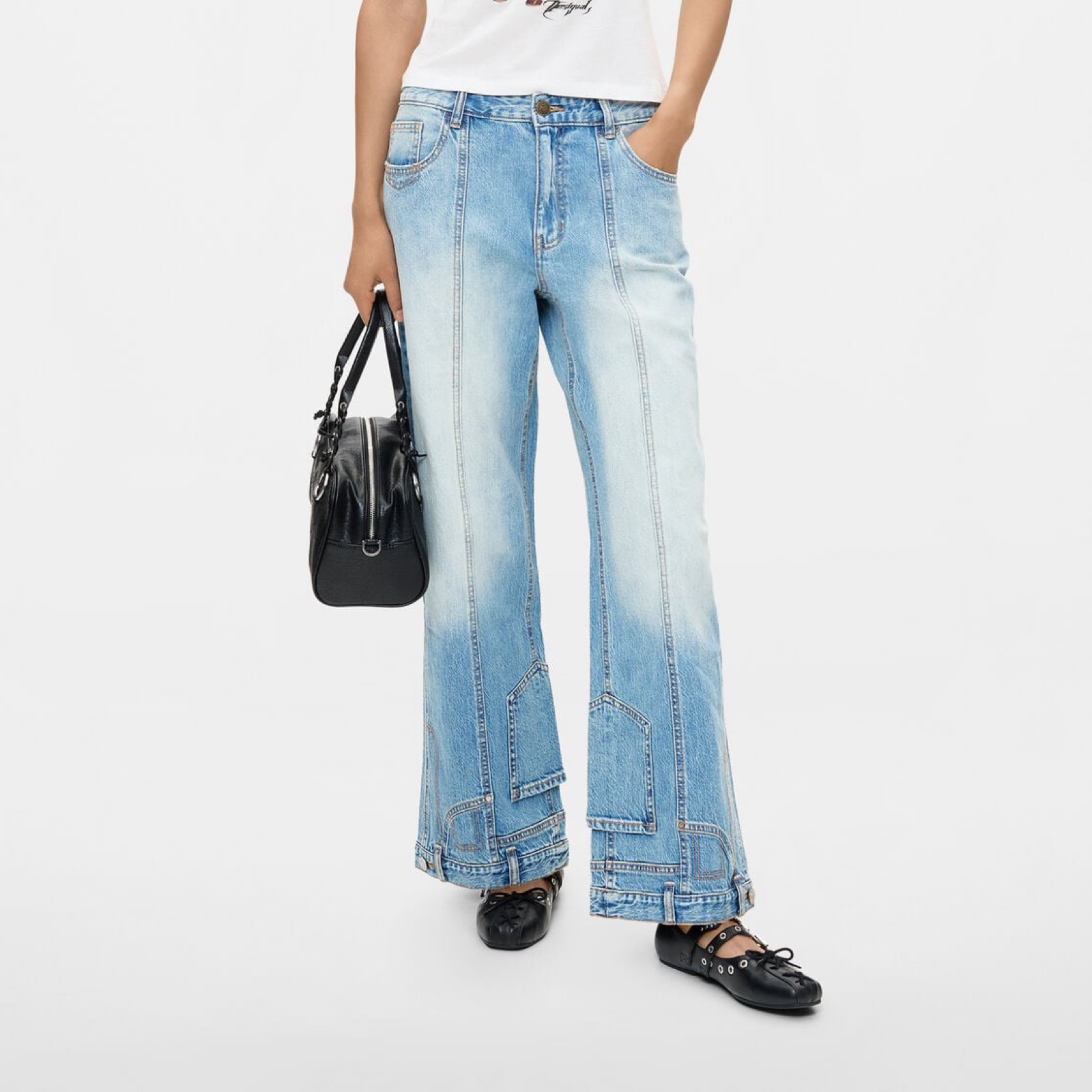 Дамски дънки Desigual Women Jeans 26SWDD41 5053 Front View