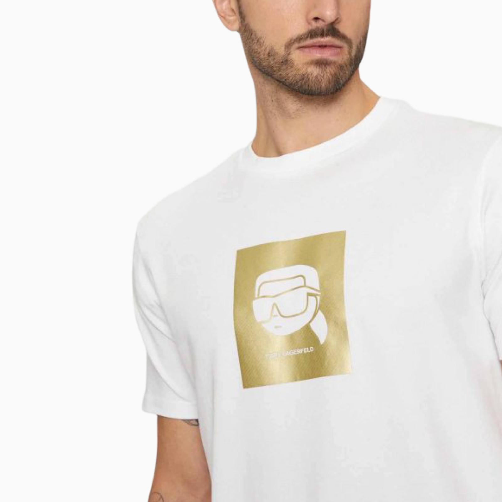 Мъжка бяла тениска Karl Lagerfeld 755460 551235 10 Detail