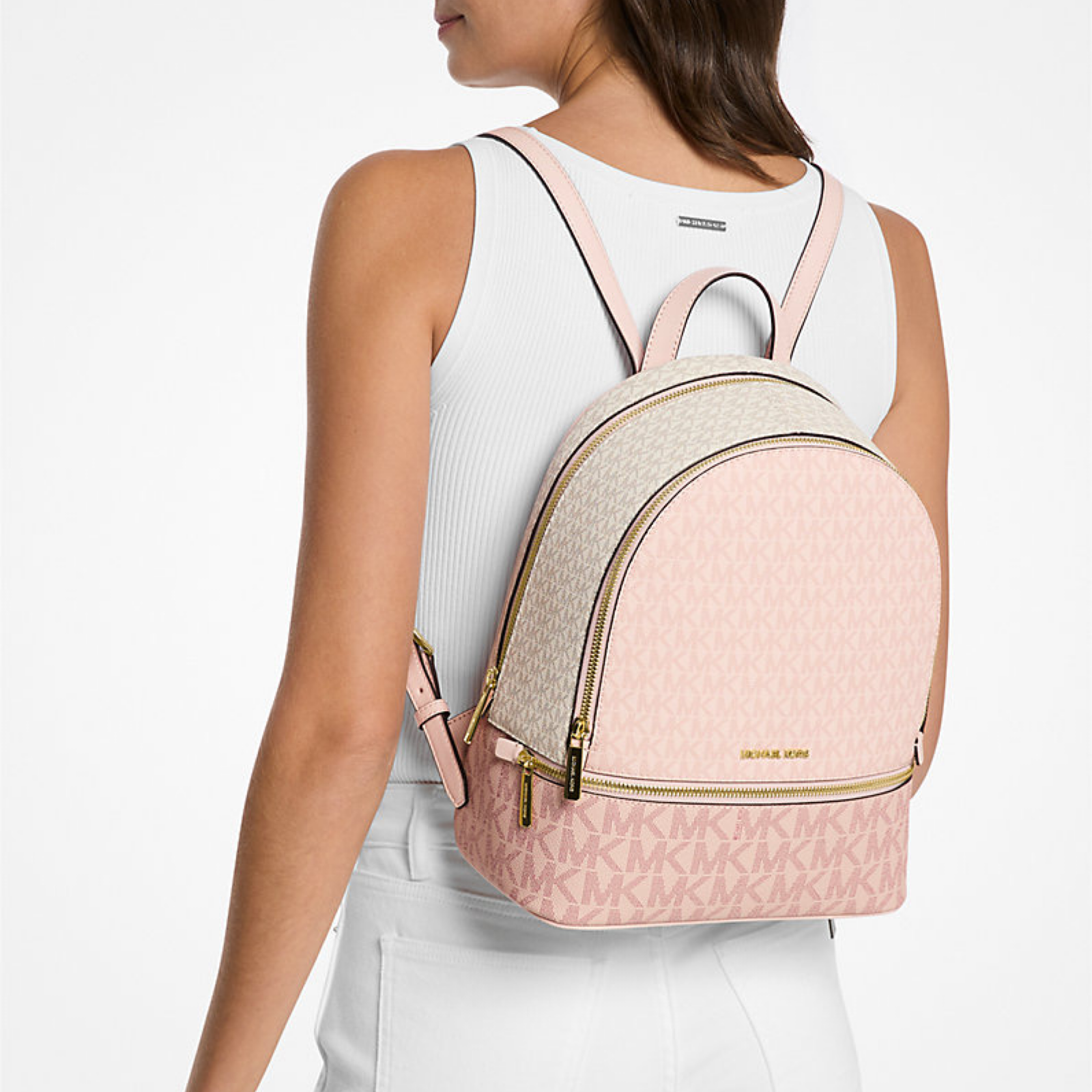 Дамска раница Michael Mors Rhea Signature Logo Backpack 35S5GRAB6VPWD Model View