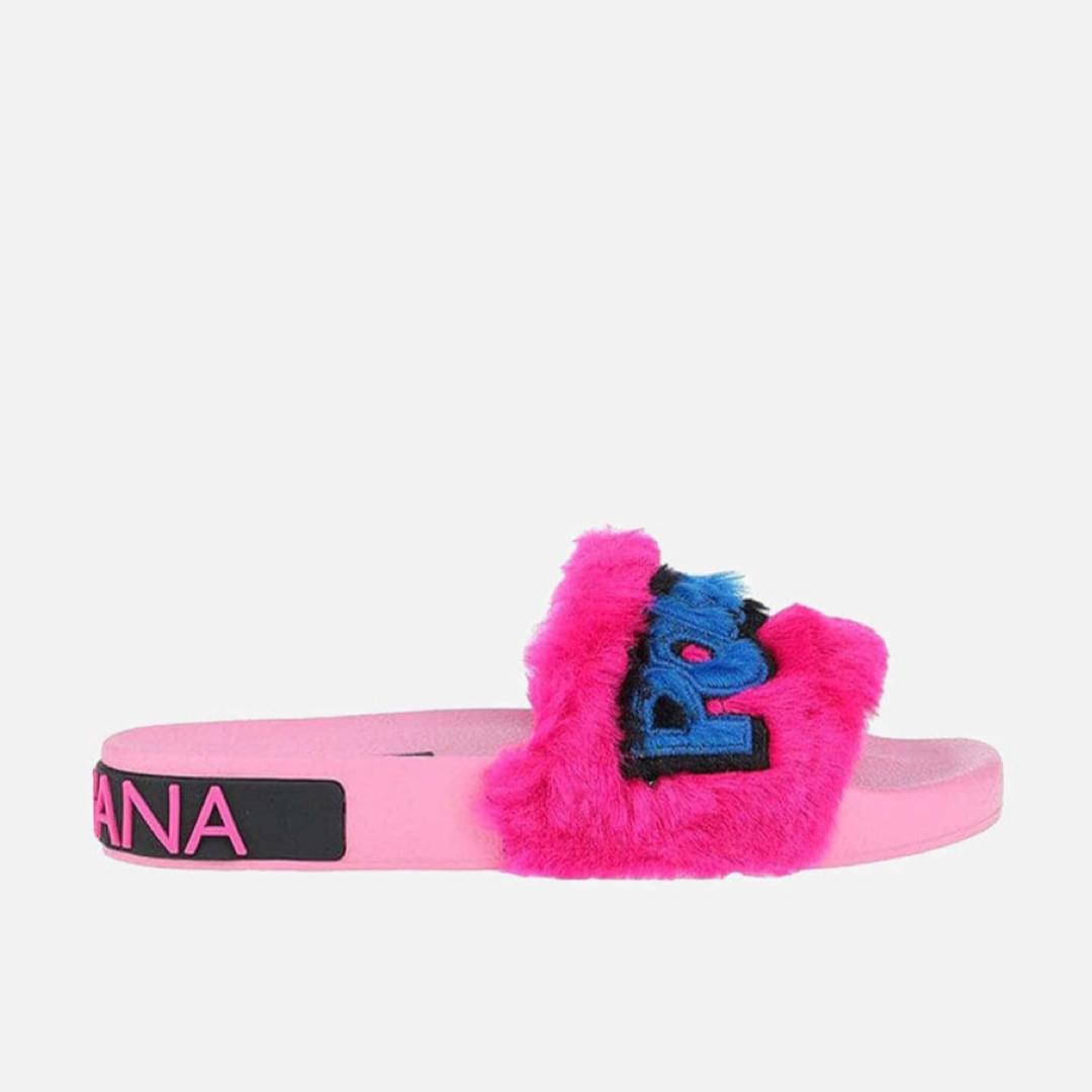 Дамски чехли Dolce & Gabbana Fur Women Slippers