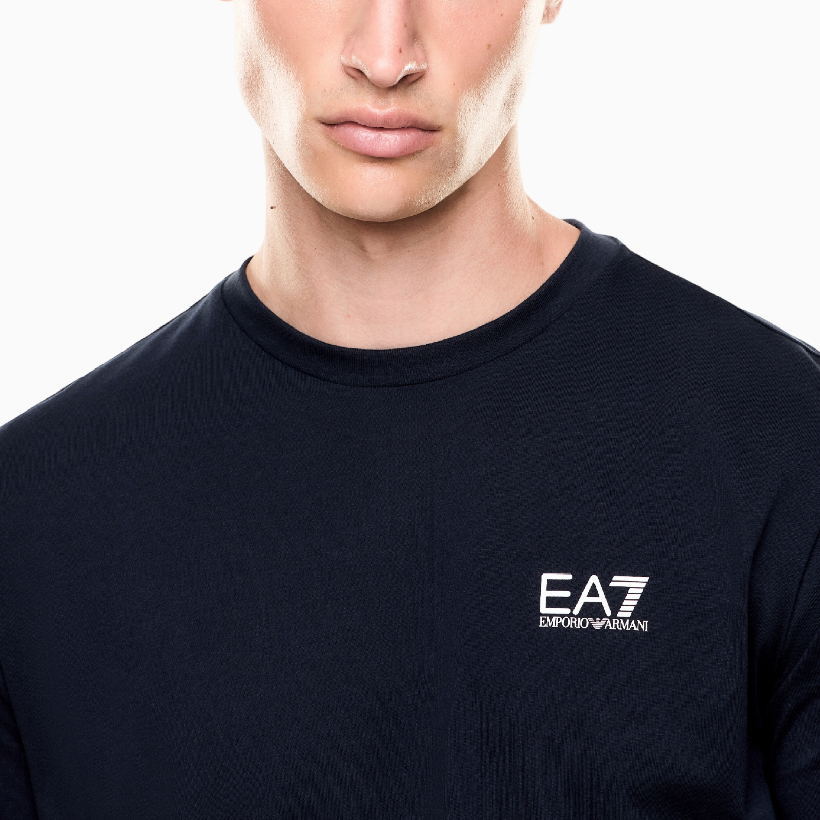 Мъжка синя теиска EA7 Emporio Armani Men T-shirt 7M000567 AF10375 MB149 Close-Up