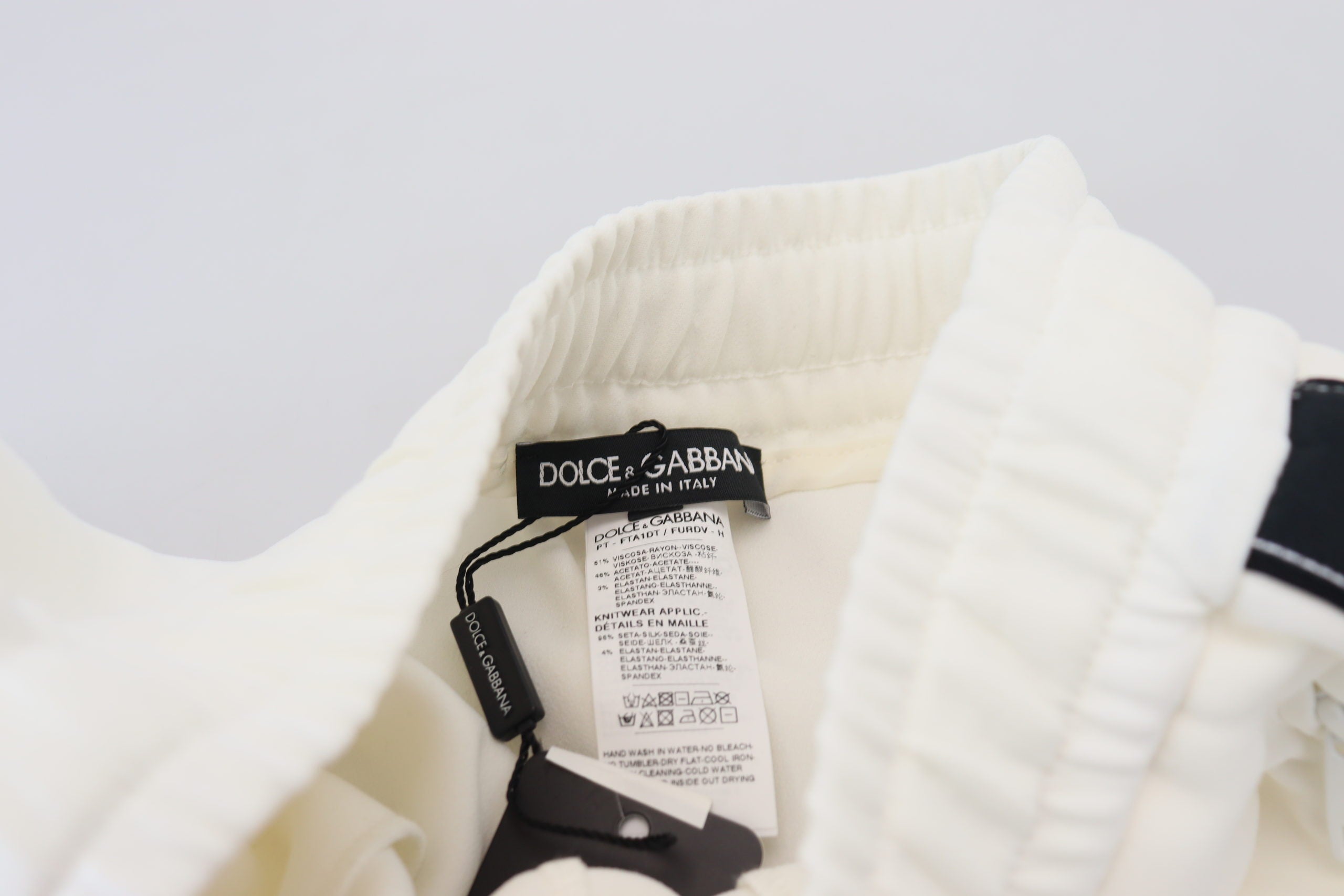 Шик бели джогинг панталони Dolce &amp; Gabbana за повишен комфорт