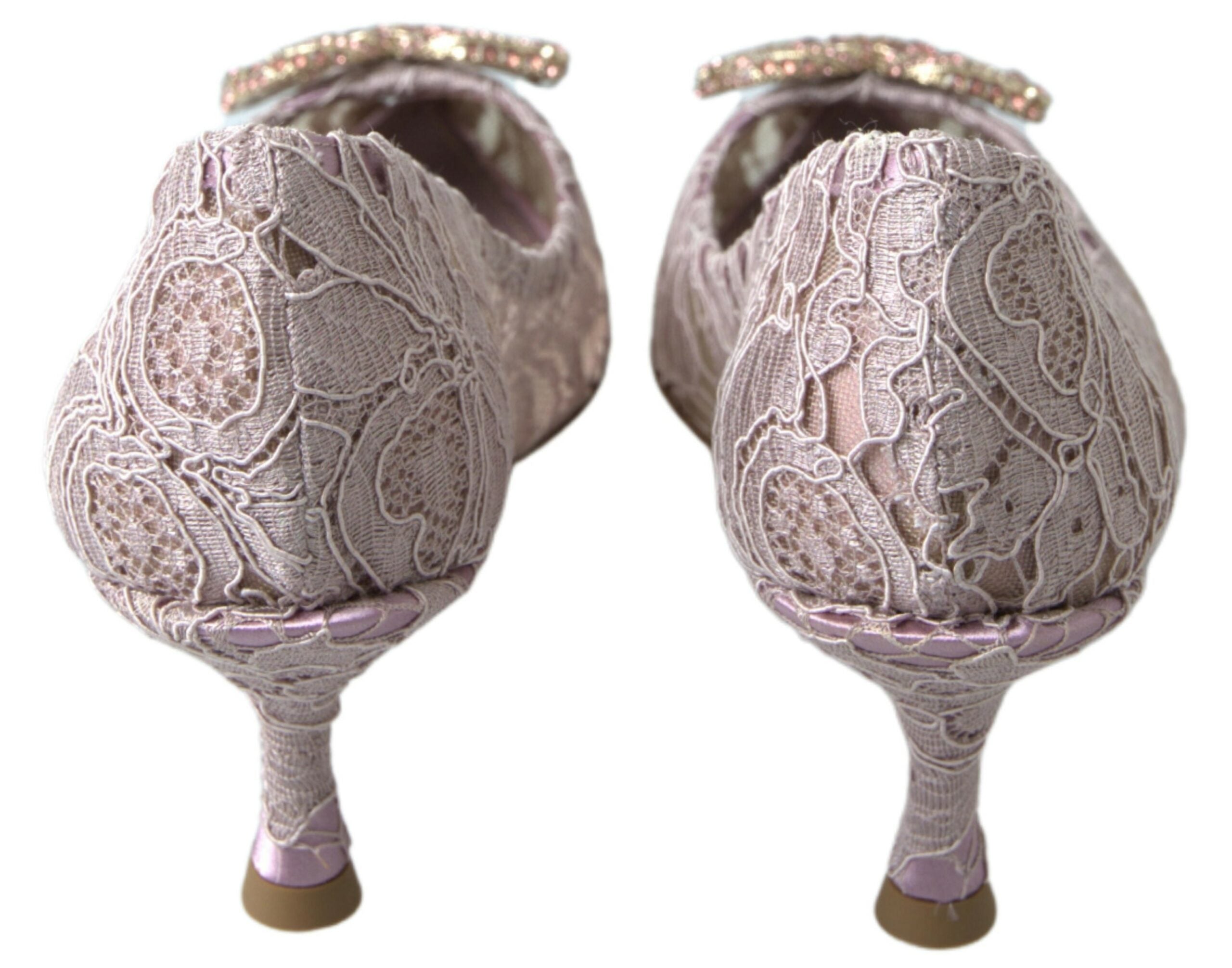 Dolce &amp; Gabbana Елегантни розови токчета, украсени с кристали