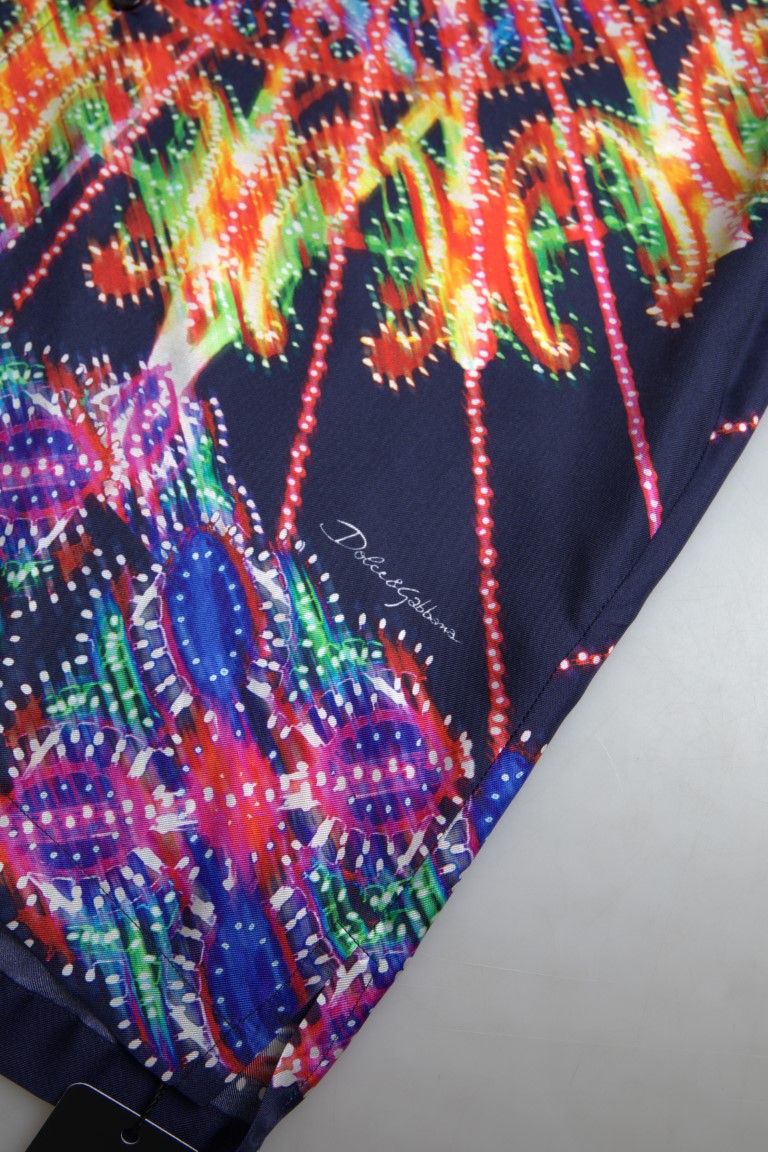Dolce &amp; Gabbana Многоцветна копринена ежедневна риза с копчета