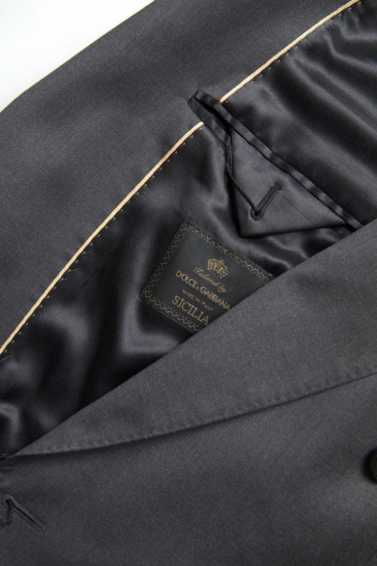 Dolce &amp; Gabbana Елегантен сив прилепнал двуреден костюм