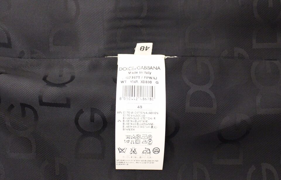 Dolce &amp; Gabbana Елегантен елек от вълна и коприна в сиво райе