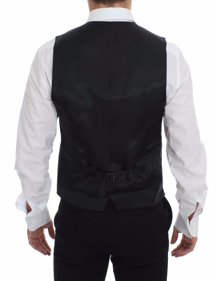 Елегантна рокля на сиви райета Dolce &amp; Gabbana