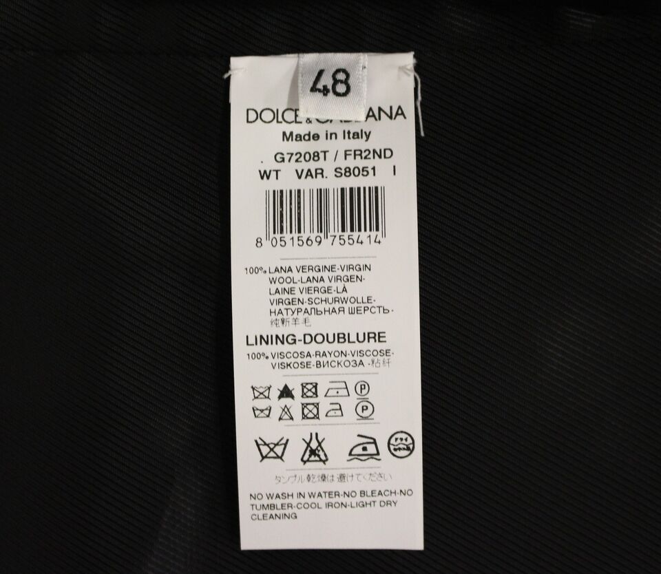 Елегантна вълнена жилетка на сиви райета Dolce &amp; Gabbana