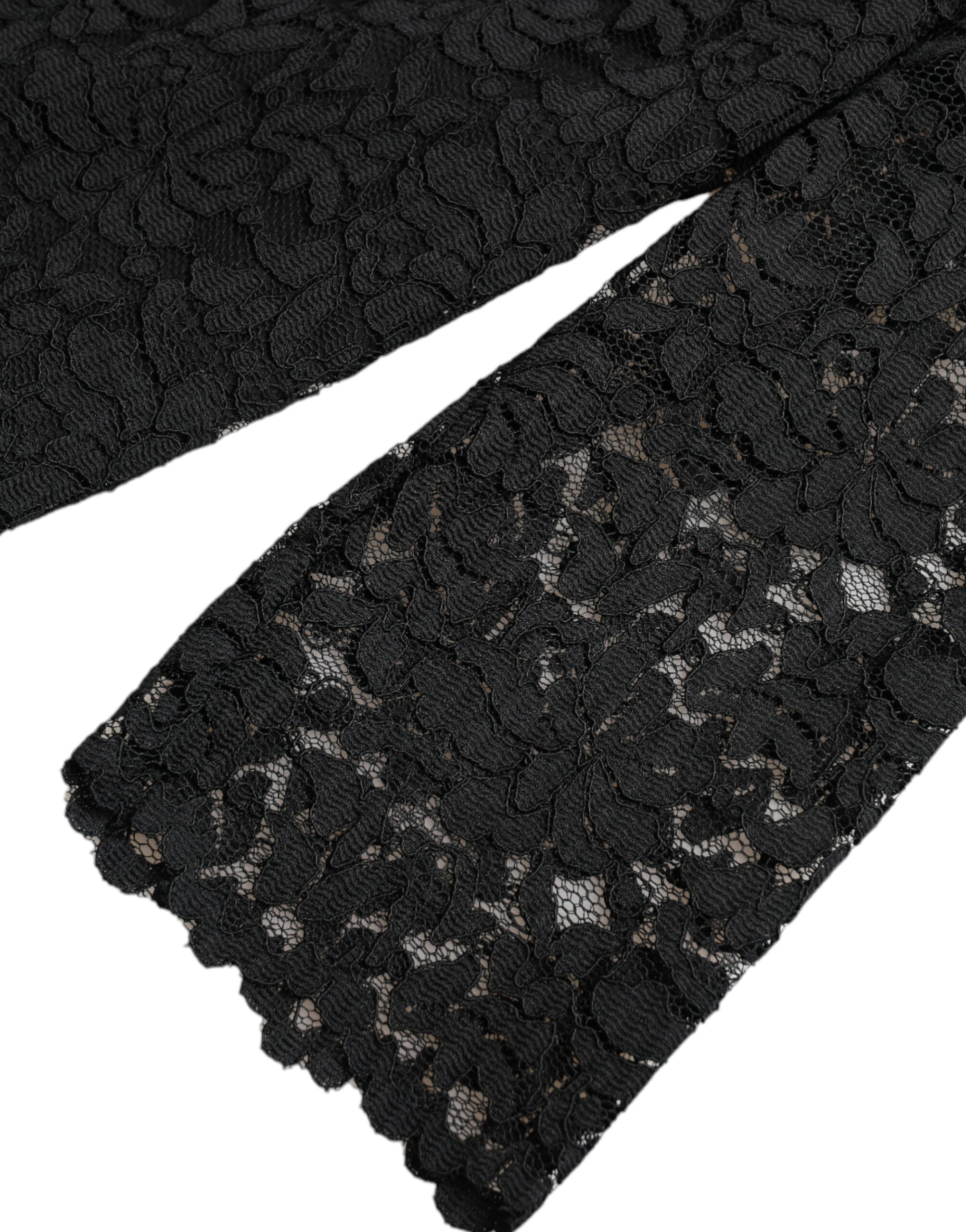 Dolce &amp; Gabbana Елегантно дантелено горнище с дълъг ръкав на цветя