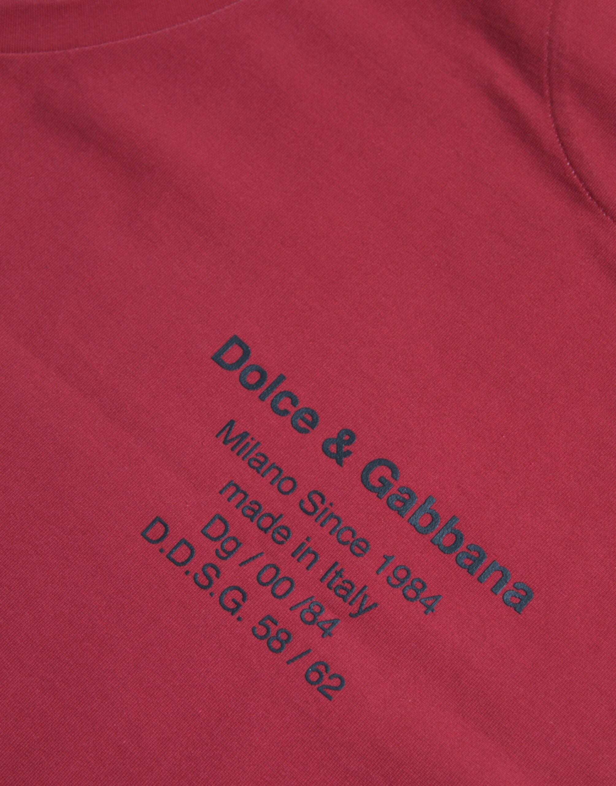 Червена тениска без ръкави с леопардов принт Dolce &amp; Gabbana