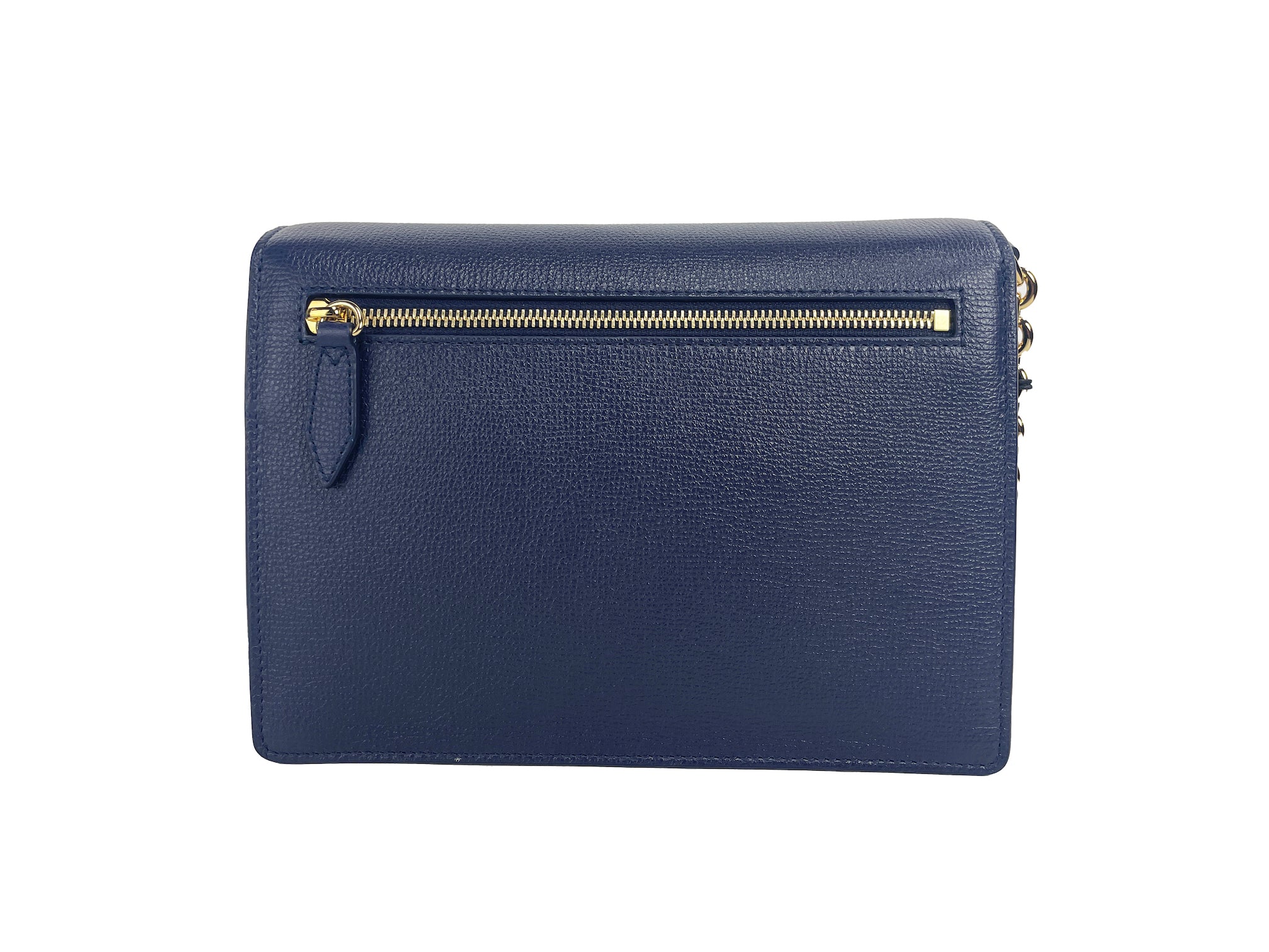 Кожена чанта през рамо Burberry Macken Small Regency Blue House