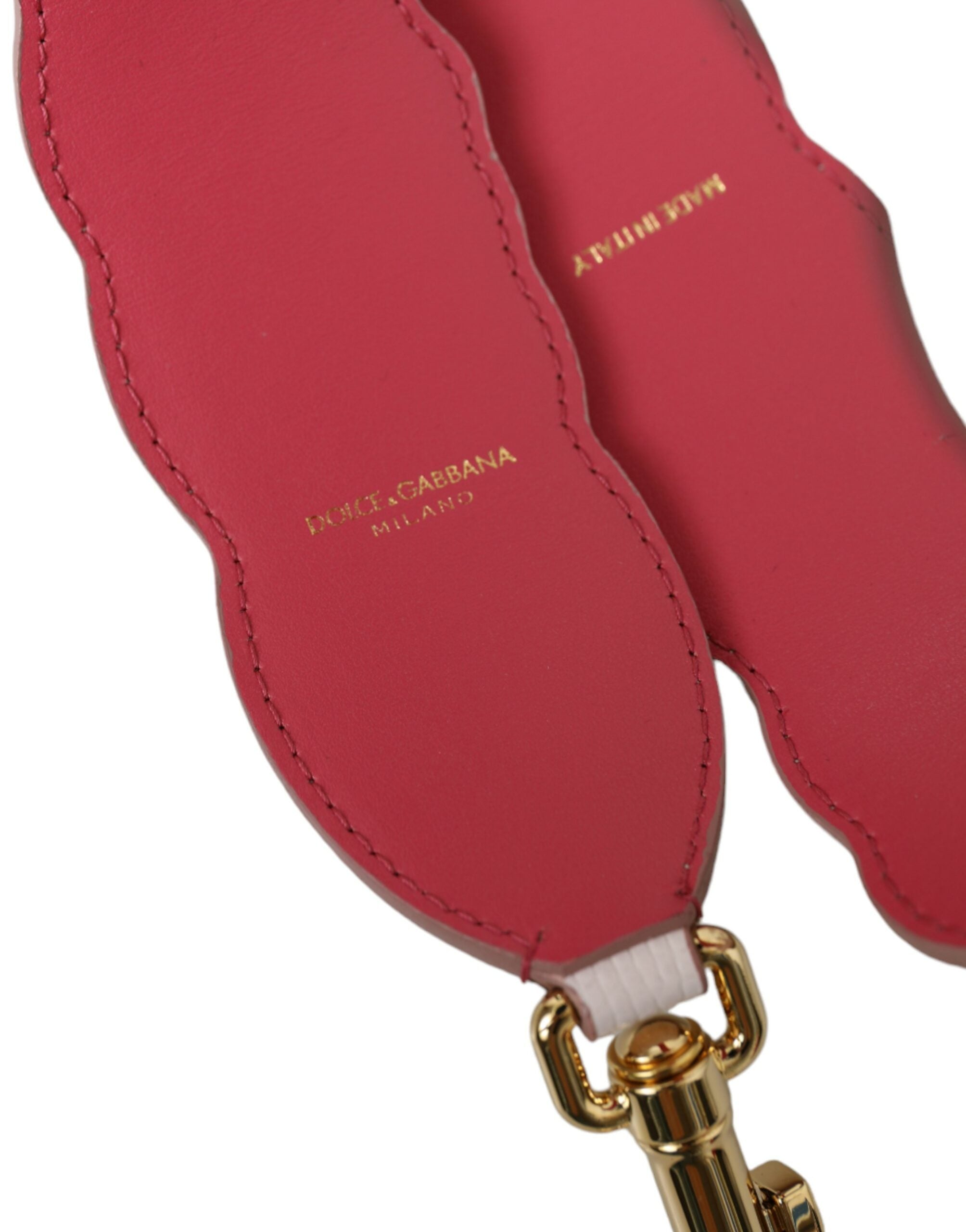 Dolce &amp; Gabbana Бял кожен аксесоар с цветя презрамка за рамо