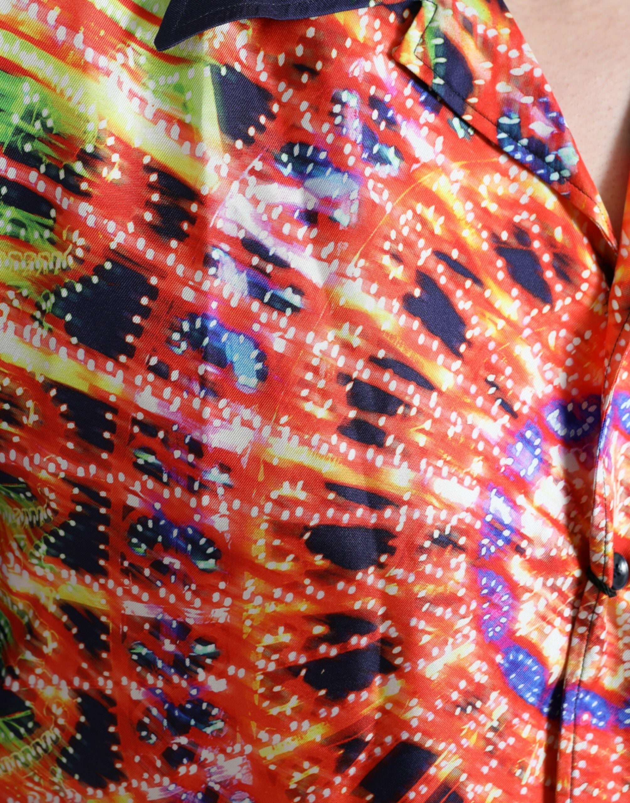 Копринена ежедневна риза Dolce &amp; Gabbana Multicolor Luminarie