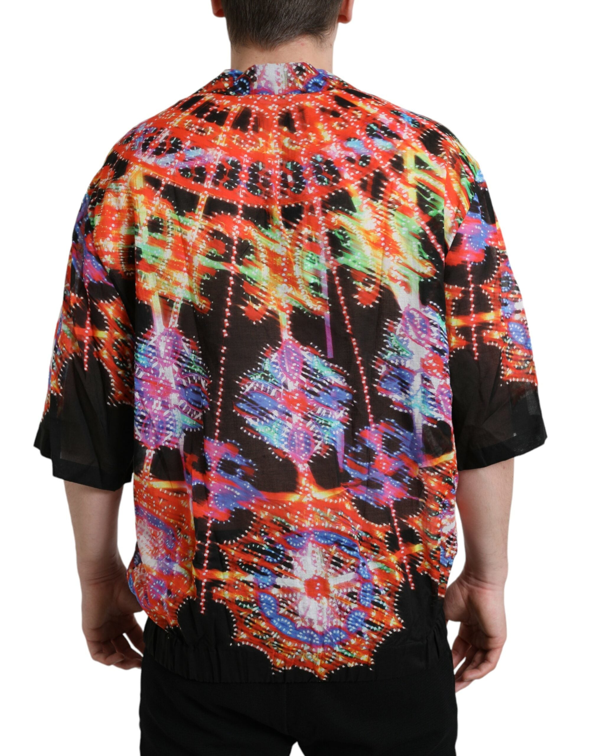 Памучна тениска Dolce &amp; Gabbana Multicolor Luminarie Print