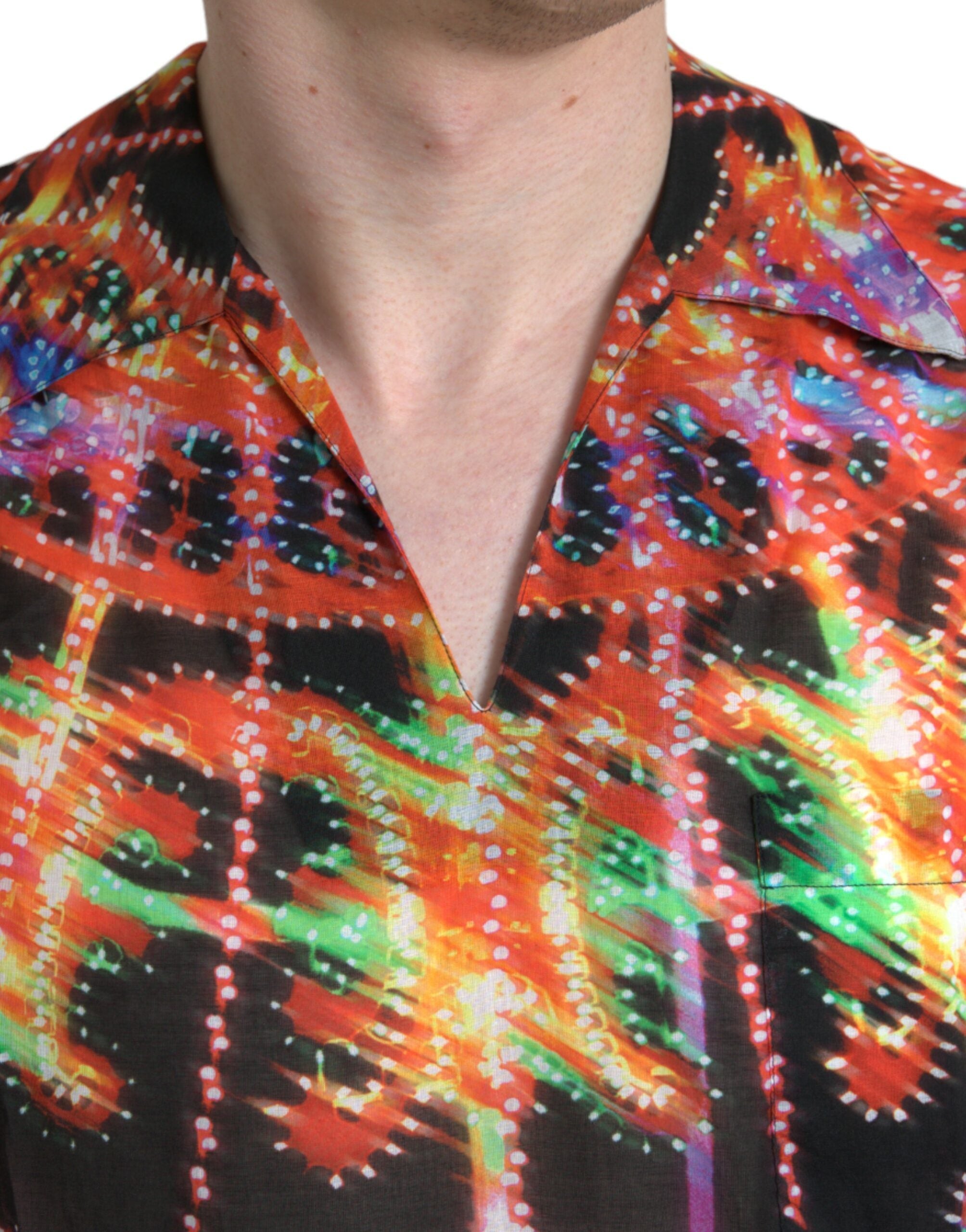 Памучна тениска Dolce &amp; Gabbana Multicolor Luminarie Print