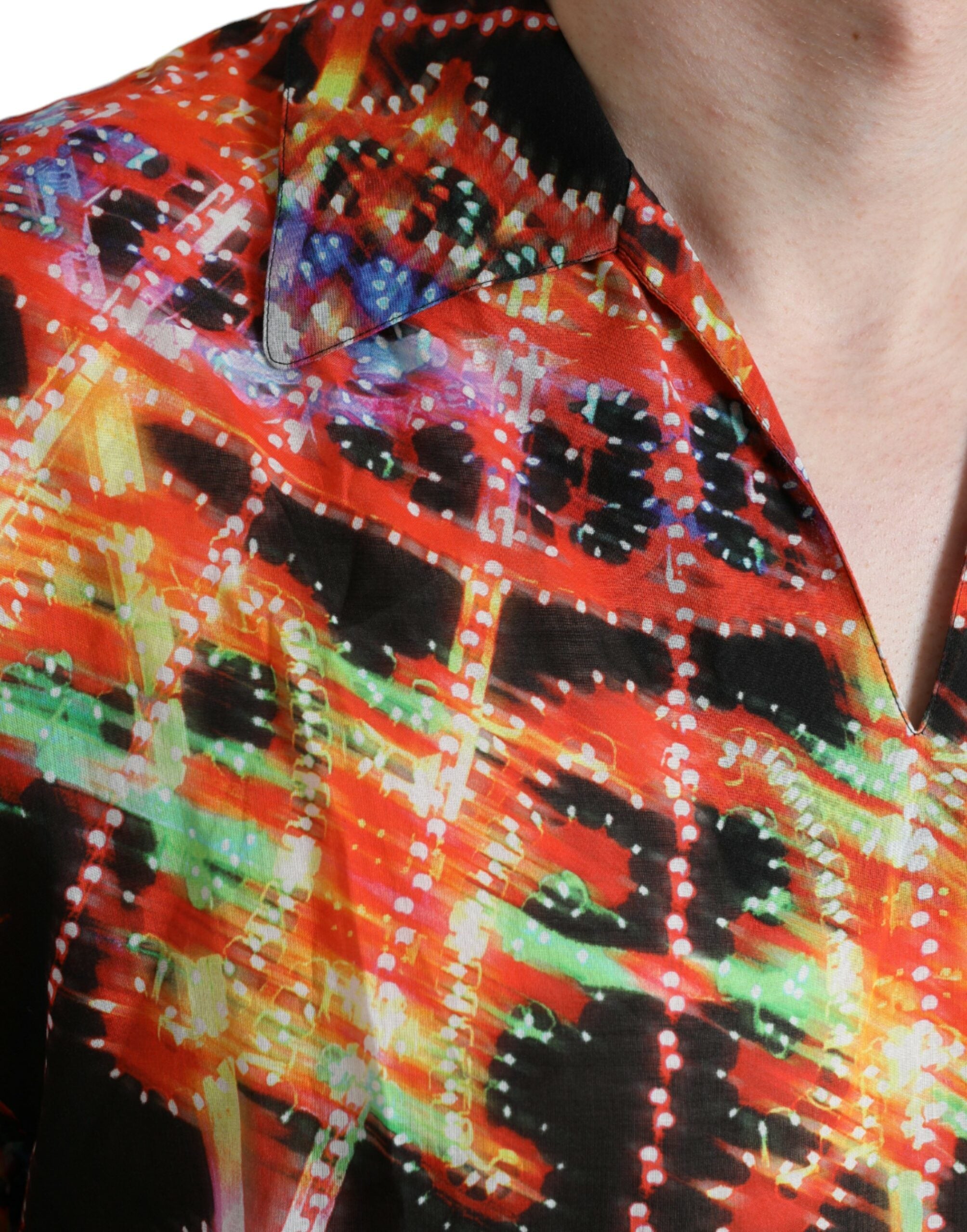 Памучна тениска Dolce &amp; Gabbana Multicolor Luminarie Print
