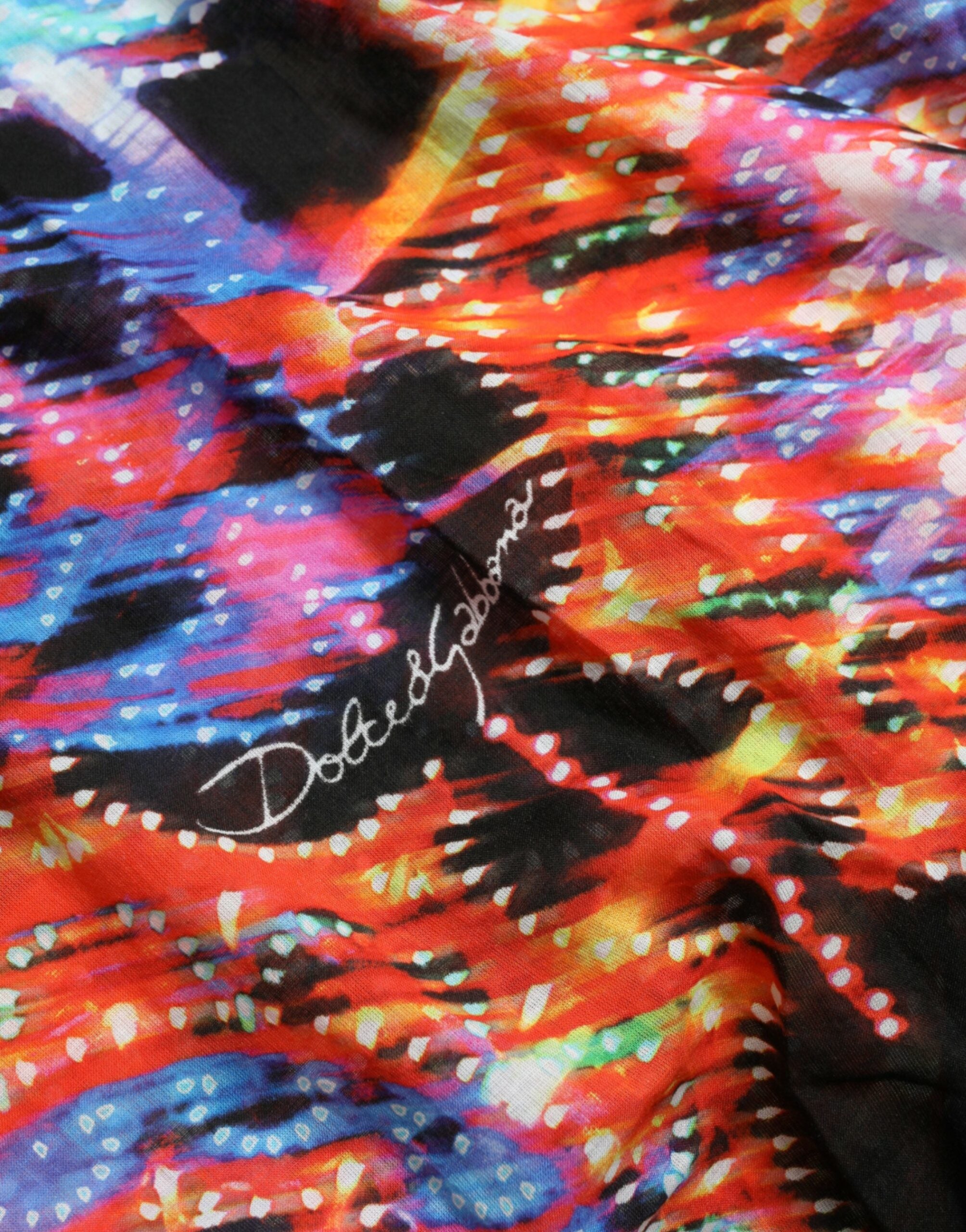 Памучна тениска Dolce &amp; Gabbana Multicolor Luminarie Print