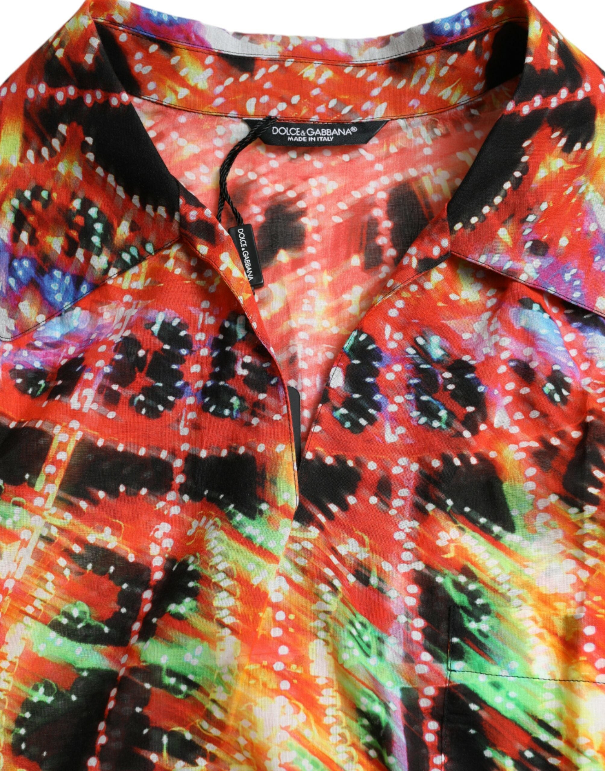 Памучна тениска Dolce &amp; Gabbana Multicolor Luminarie Print