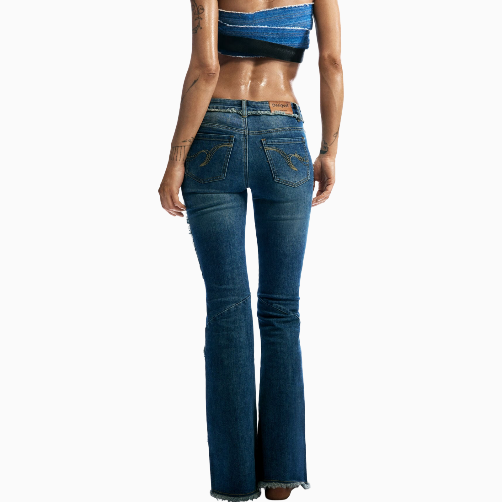 Дамски дънки Desigual Women Jeans 26SWDD09 5008 Back View