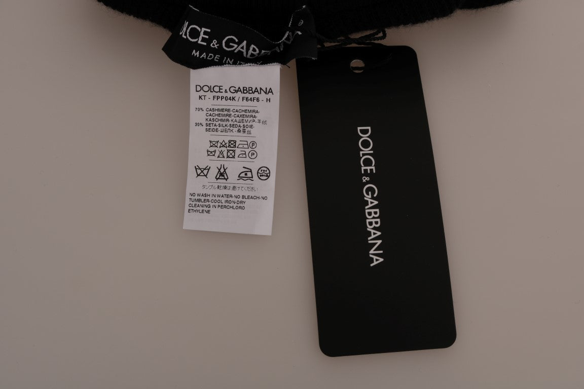 Dolce &amp; Gabbana елегантен черен кашмирен копринен стреч панталон