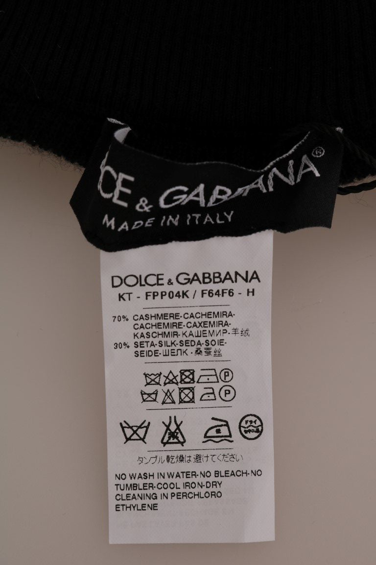 Dolce &amp; Gabbana елегантен черен кашмирен копринен стреч панталон