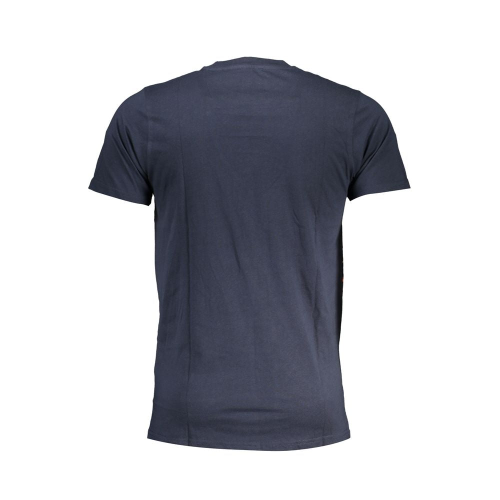 Мъжка тениска в тъмно синьо Men's t-shirt Cavalli Class QXT63C JD060 04926 Navy Blue Back view