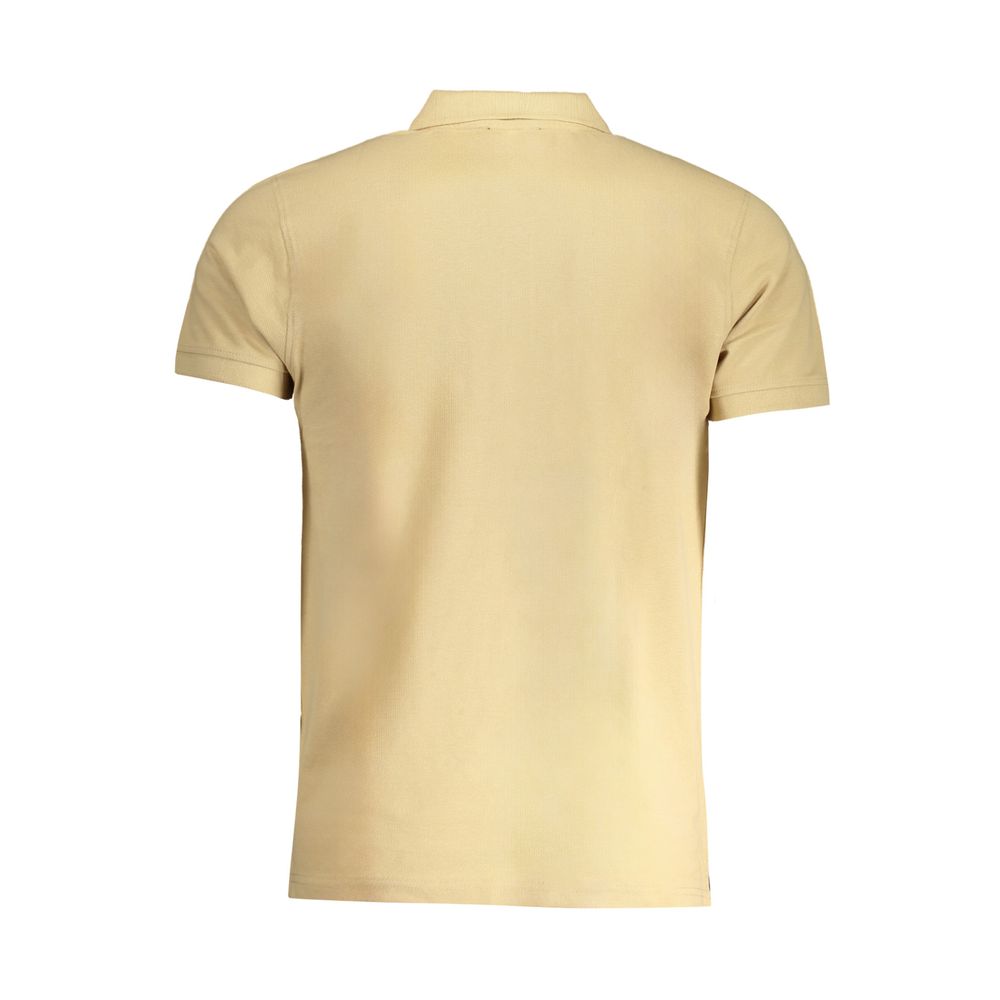 Мъжка поло тениска в бежово Men's polo Cavalli Class QXT64 ZKB002 00503 Beige Back view