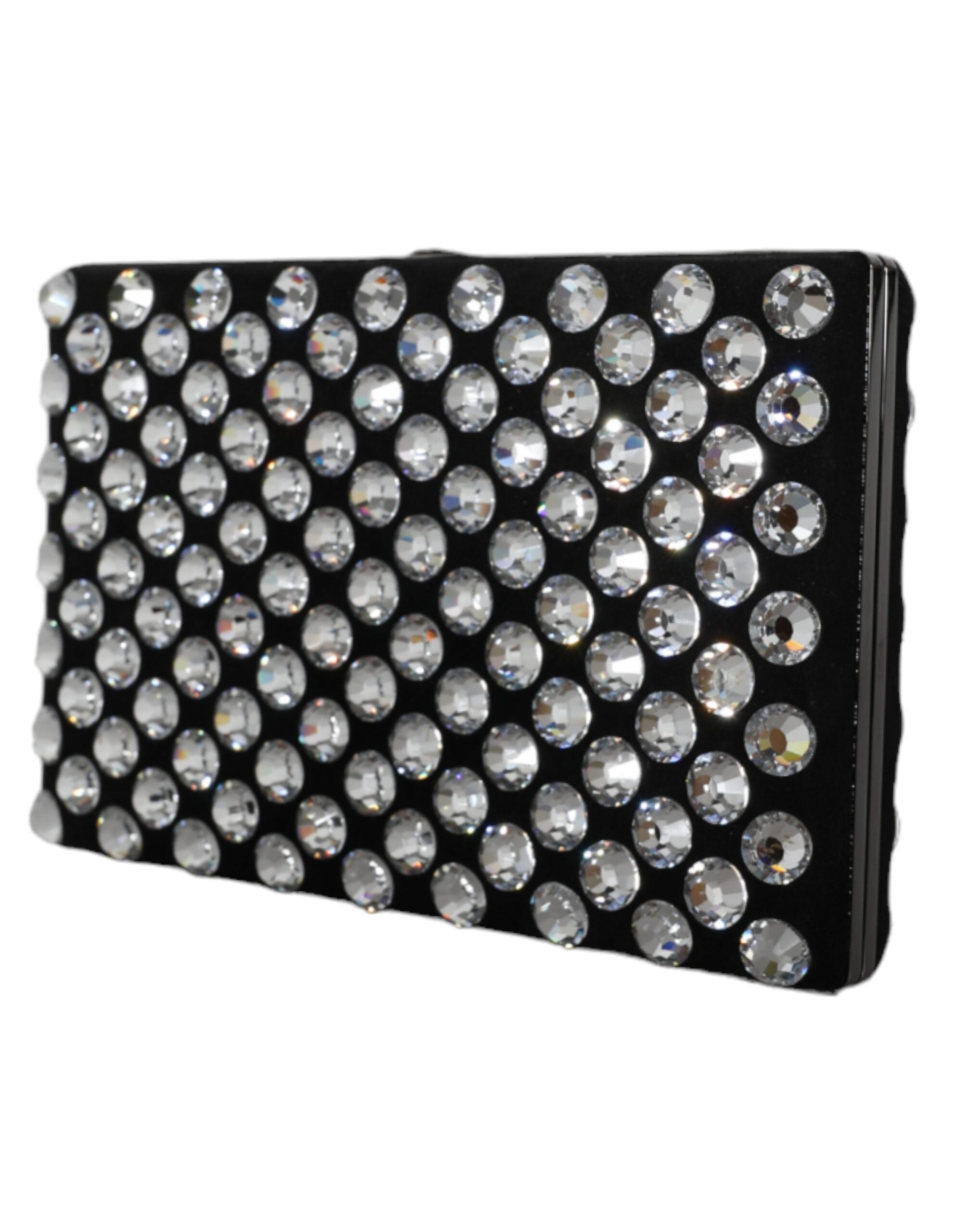 Dolce &amp; Gabbana Черна кадифена Crystal Clutch Вечерна чанта за парти