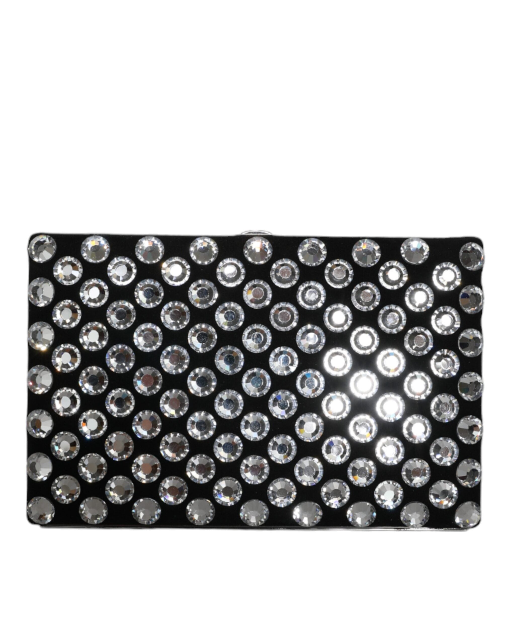 Dolce &amp; Gabbana Черна кадифена Crystal Clutch Вечерна чанта за парти