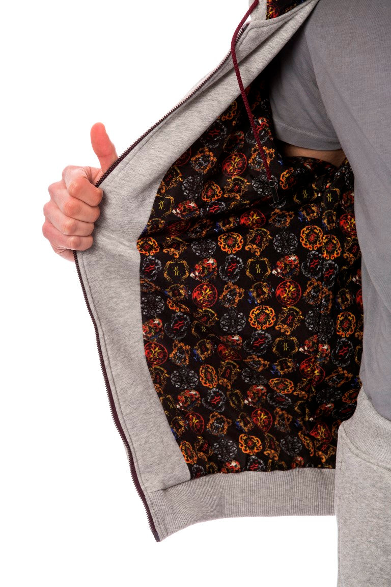 Елегантен ансамбъл от сив памучен анцуг Billionaire Italian Couture