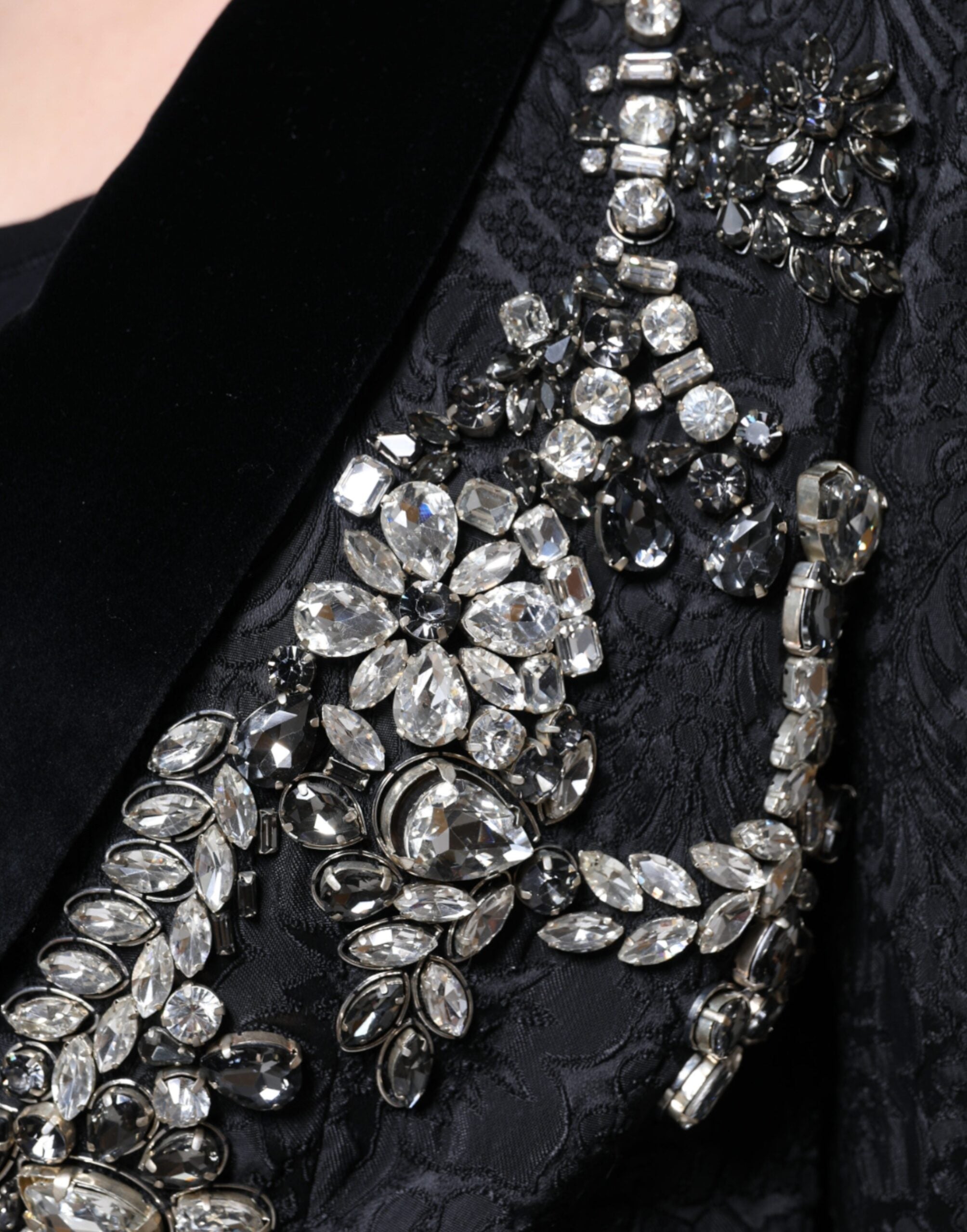 Dolce &amp; Gabbana Jacquard Crystal Floral дамско сако