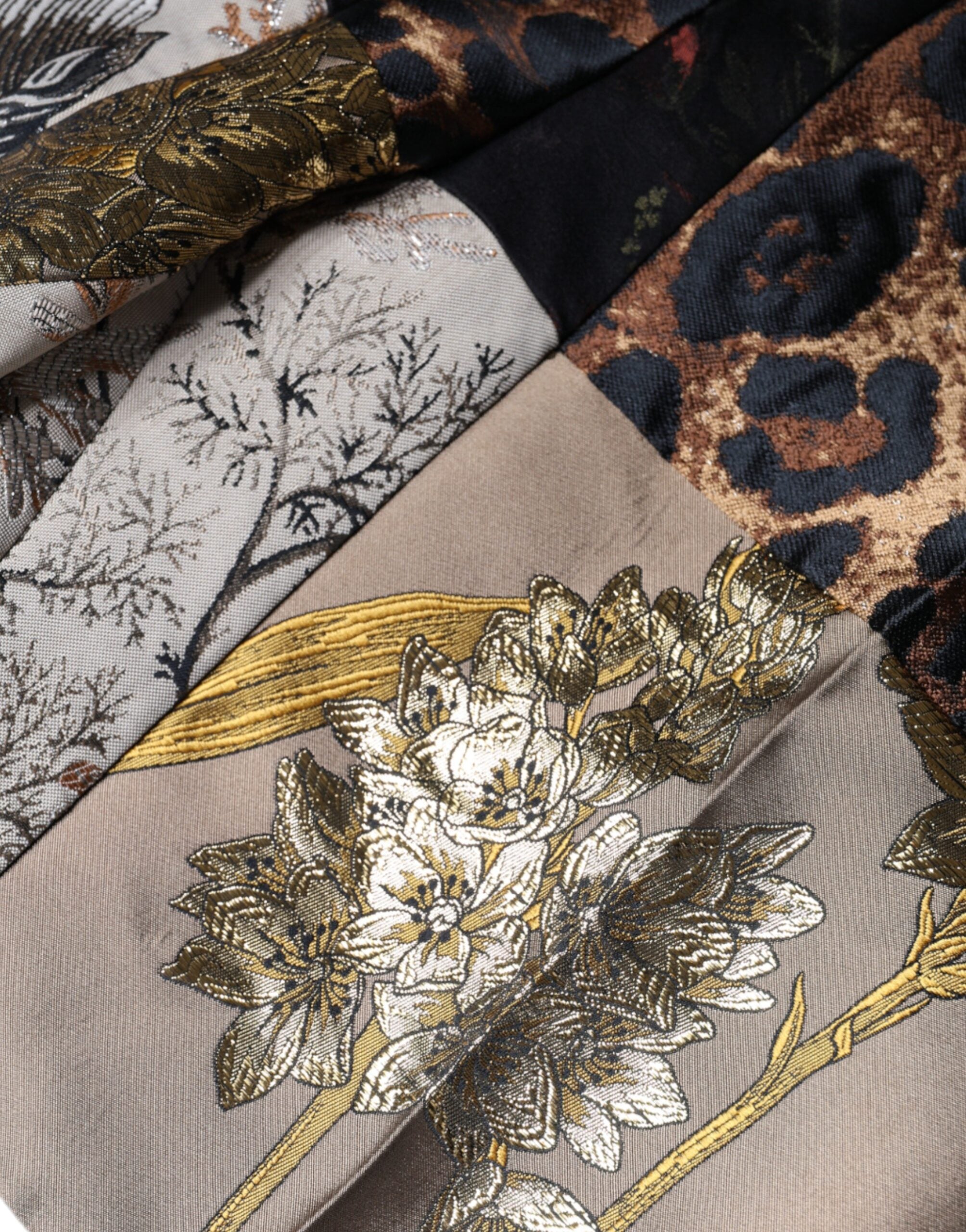 Dolce &amp; Gabbana многоцветен жакардов панталон с висока талия