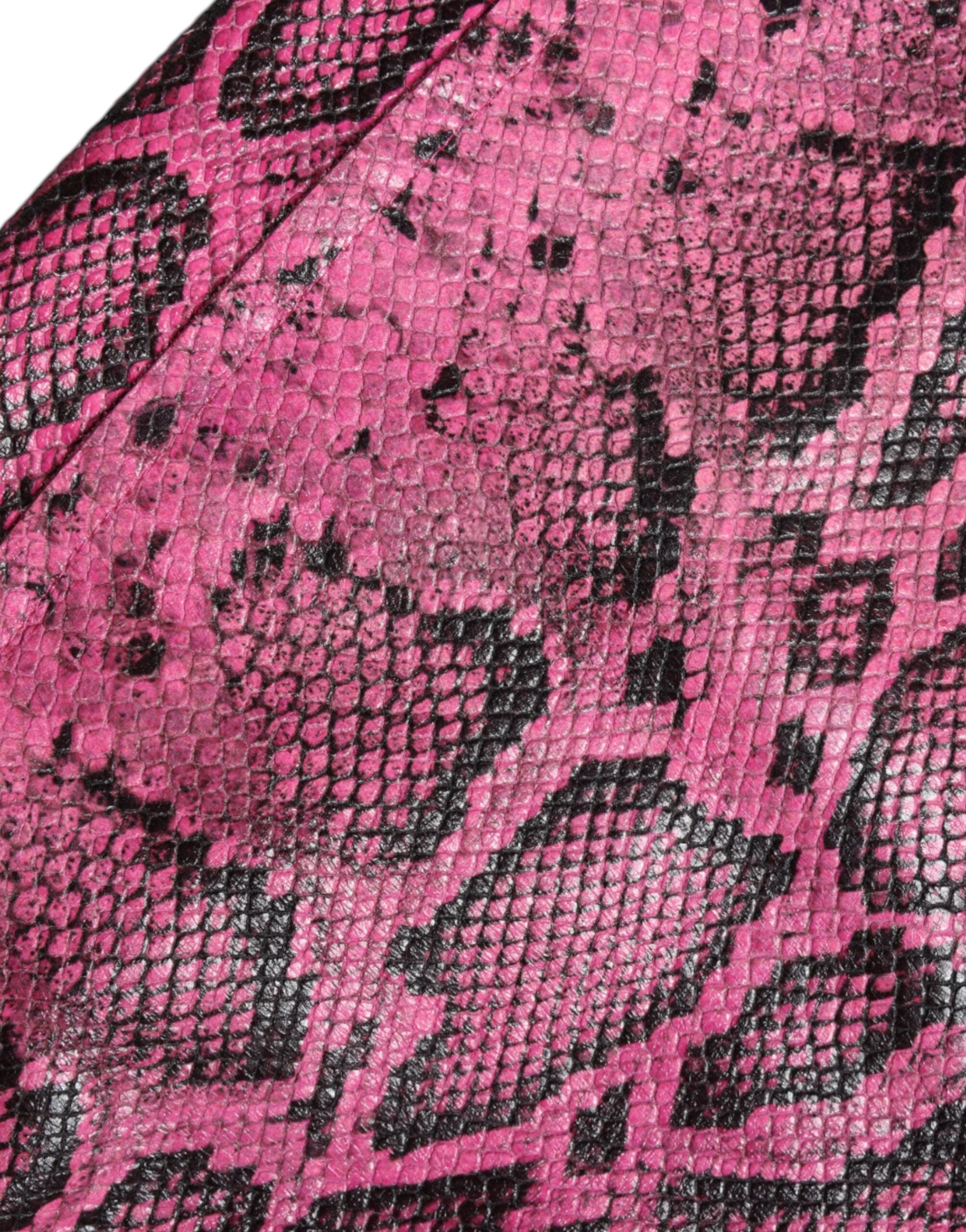 Розови кожени къси панталони с висока талия Dolce &amp; Gabbana