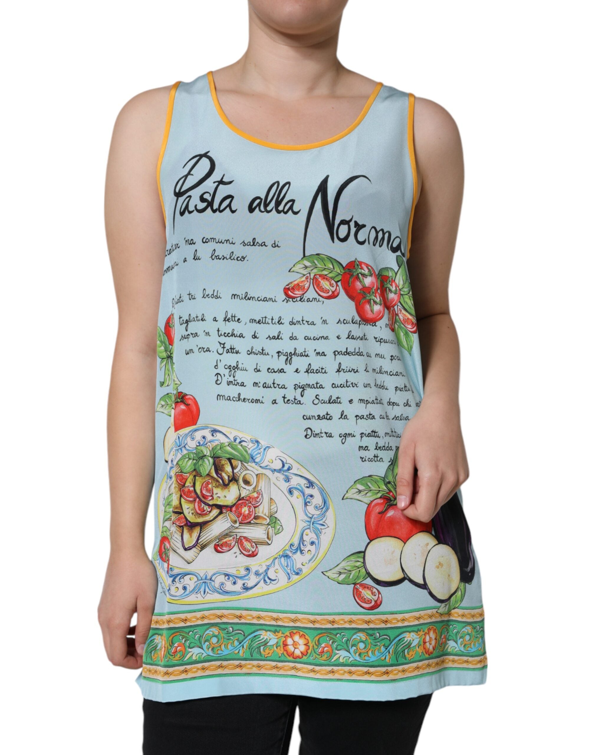 Dolce &amp; Gabbana Multicolor Pasta Alla Norma потник с принт