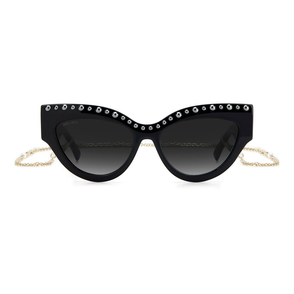 Черни ацетатни слънчеви очила Jimmy Choo