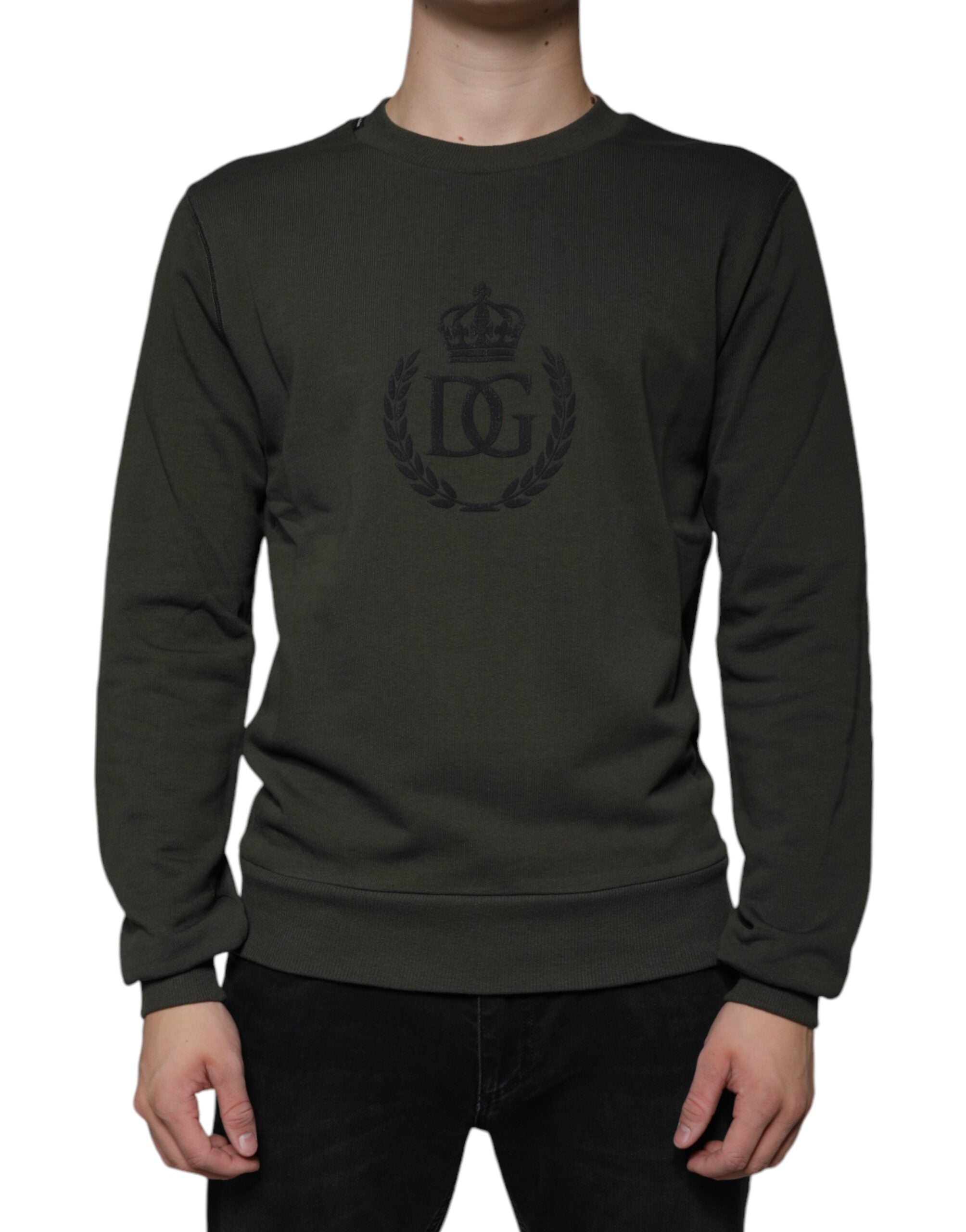 Пуловер Dolce &amp; Gabbana Army Green DG Crown Crew Deck Pulover