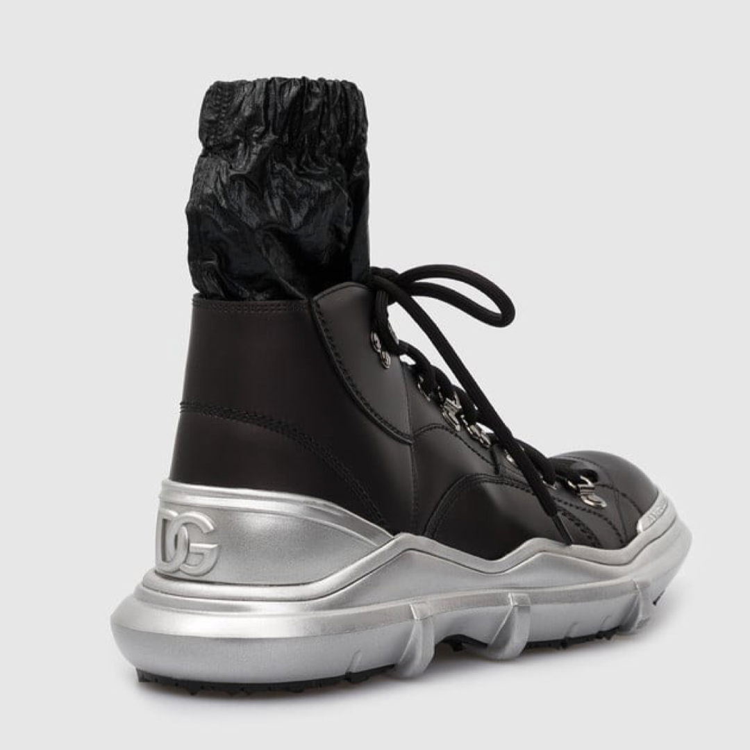Dolce & Gabbana Galileo Men High Top Sneakers Heel View