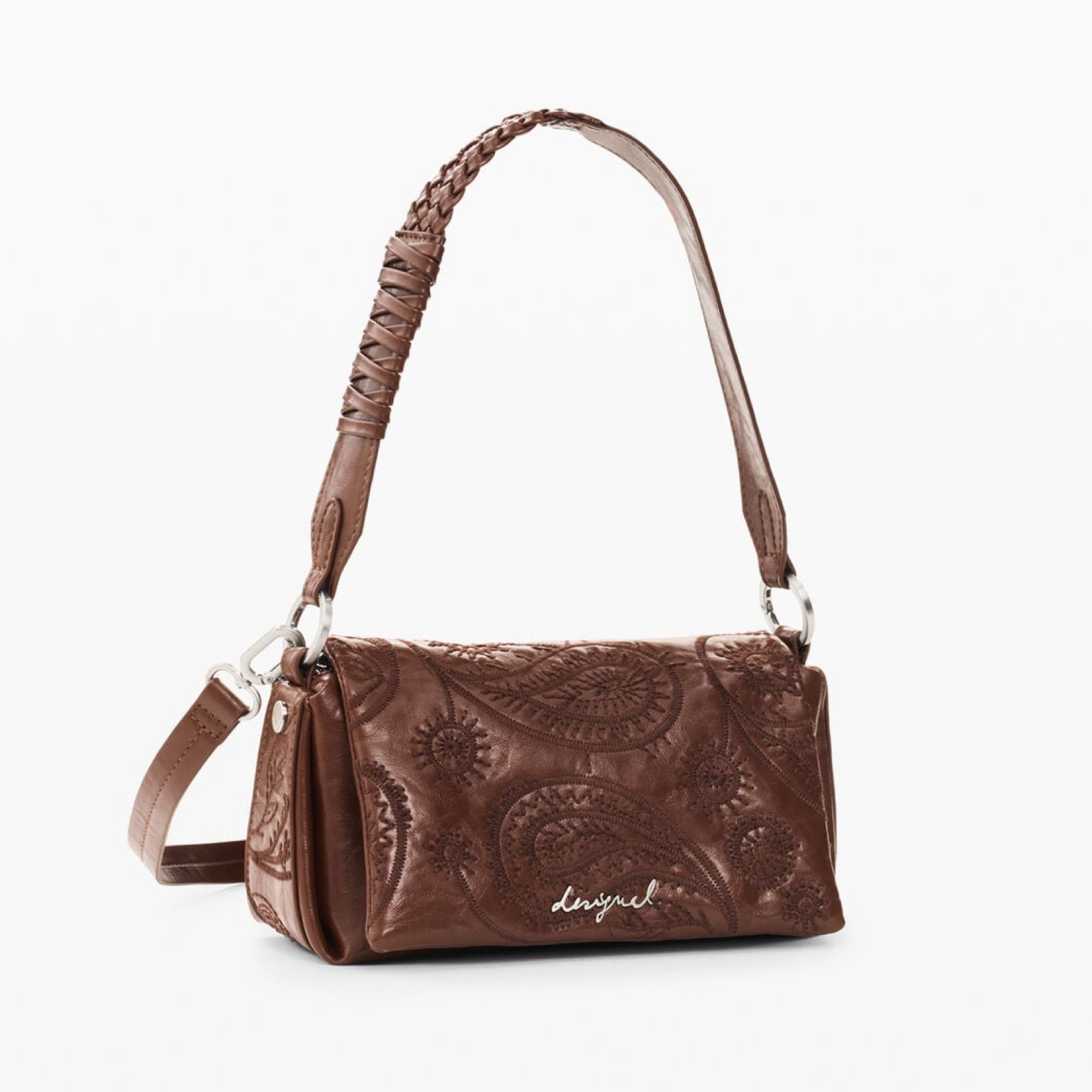 Дамска кафява чанта Desigual Women Crossbody Bag 26WAXPAB 6011 Side View