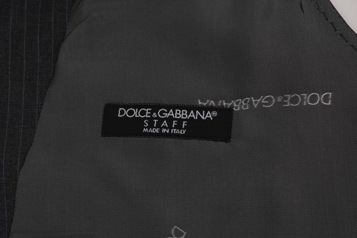 Елегантна жилетка на сиви райета на Dolce &amp; Gabbana