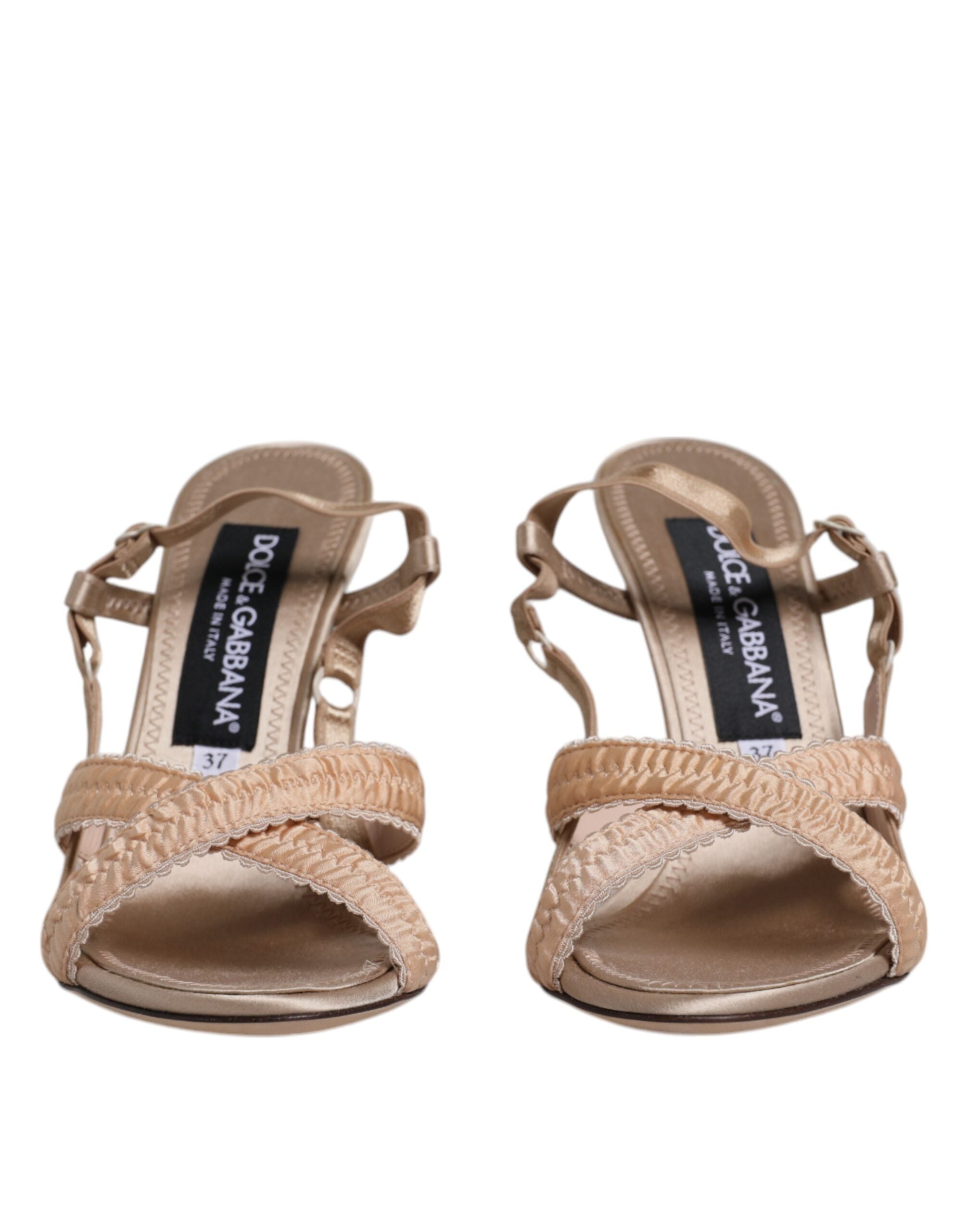 Dolce &amp; Gabbana Beige Keira Slingback Heels Сандали Обувки
