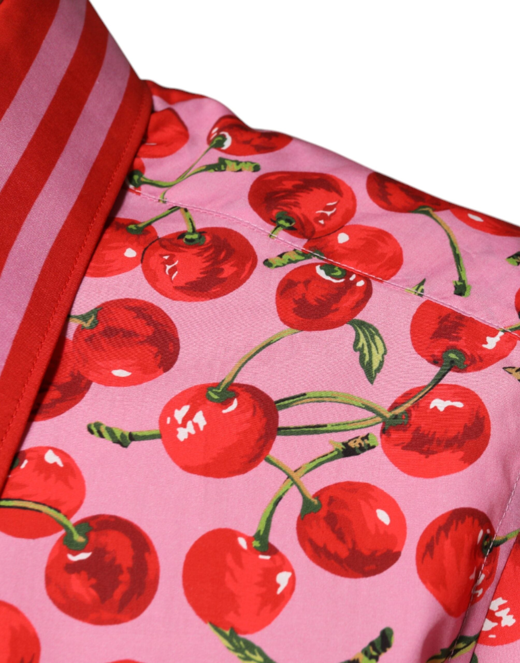 Dolce &amp; Gabbana Официална памучна риза MARTINI с розова череша