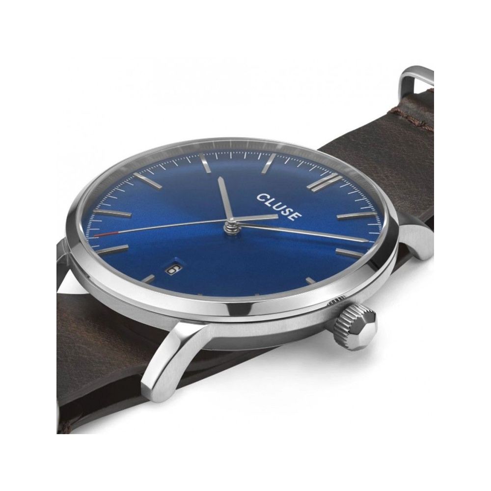 Кафяв кожен часовник Cluse