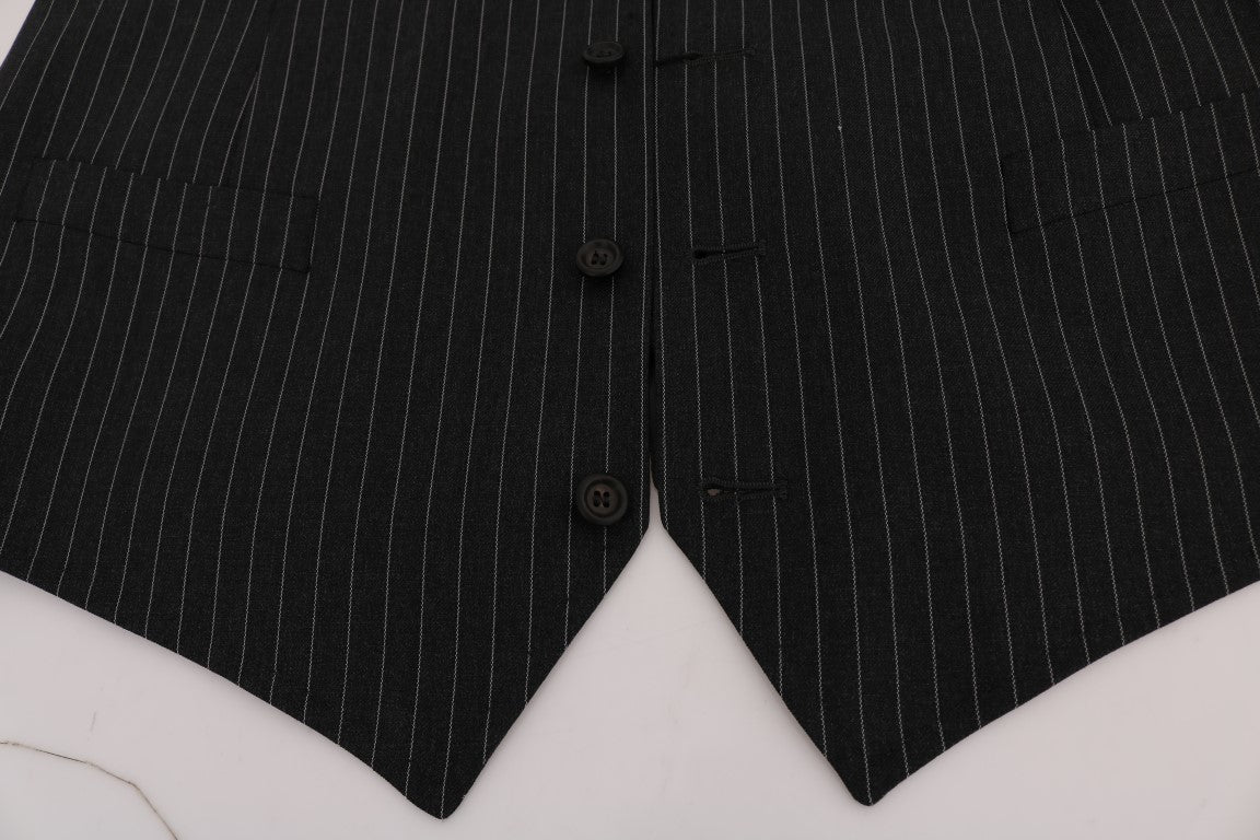 Елегантна жилетка на сиви райета Dolce &amp; Gabbana